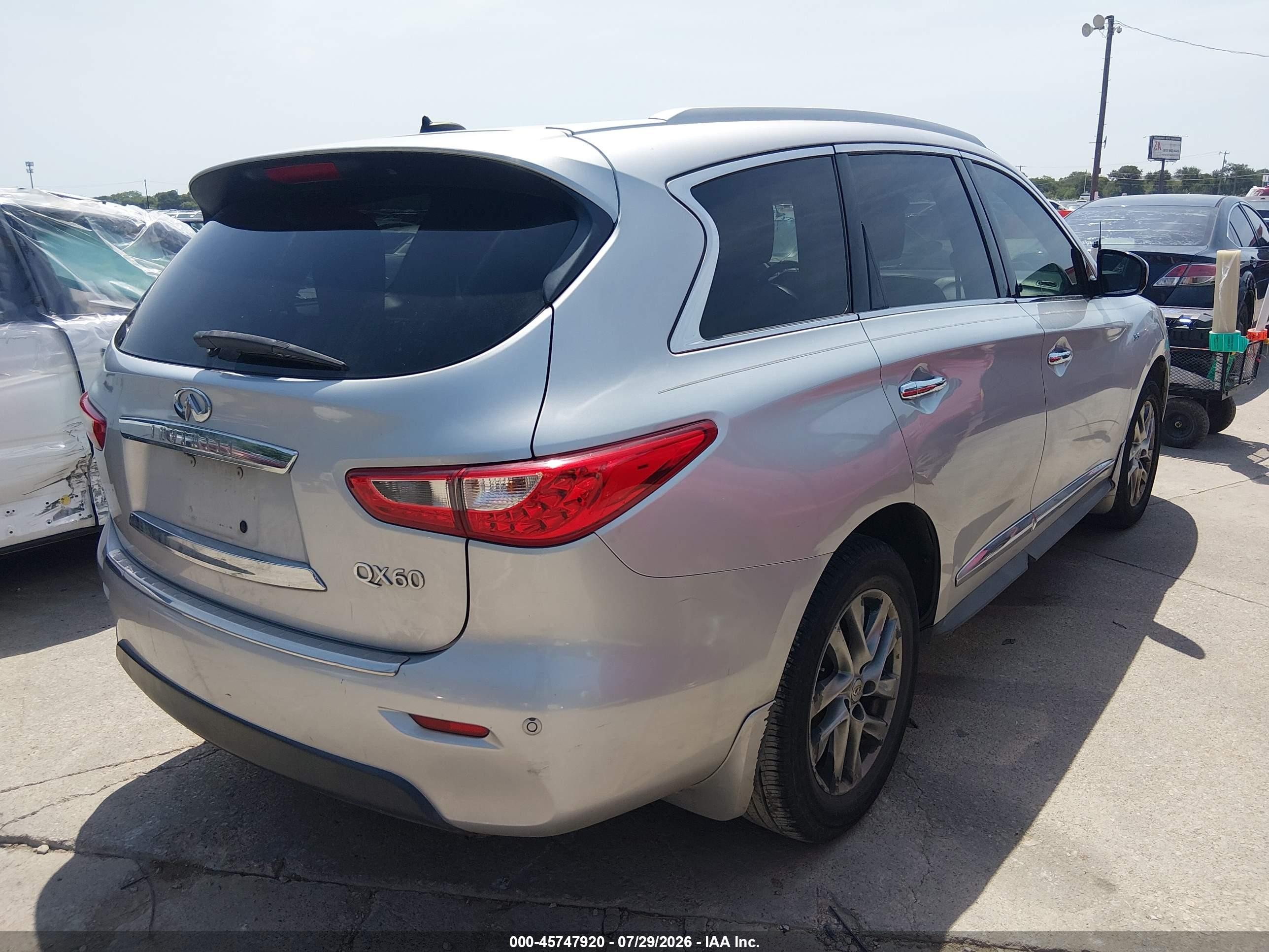 2014 Infiniti Qx60   Gray vin: 5N1AL0MN3EC530370