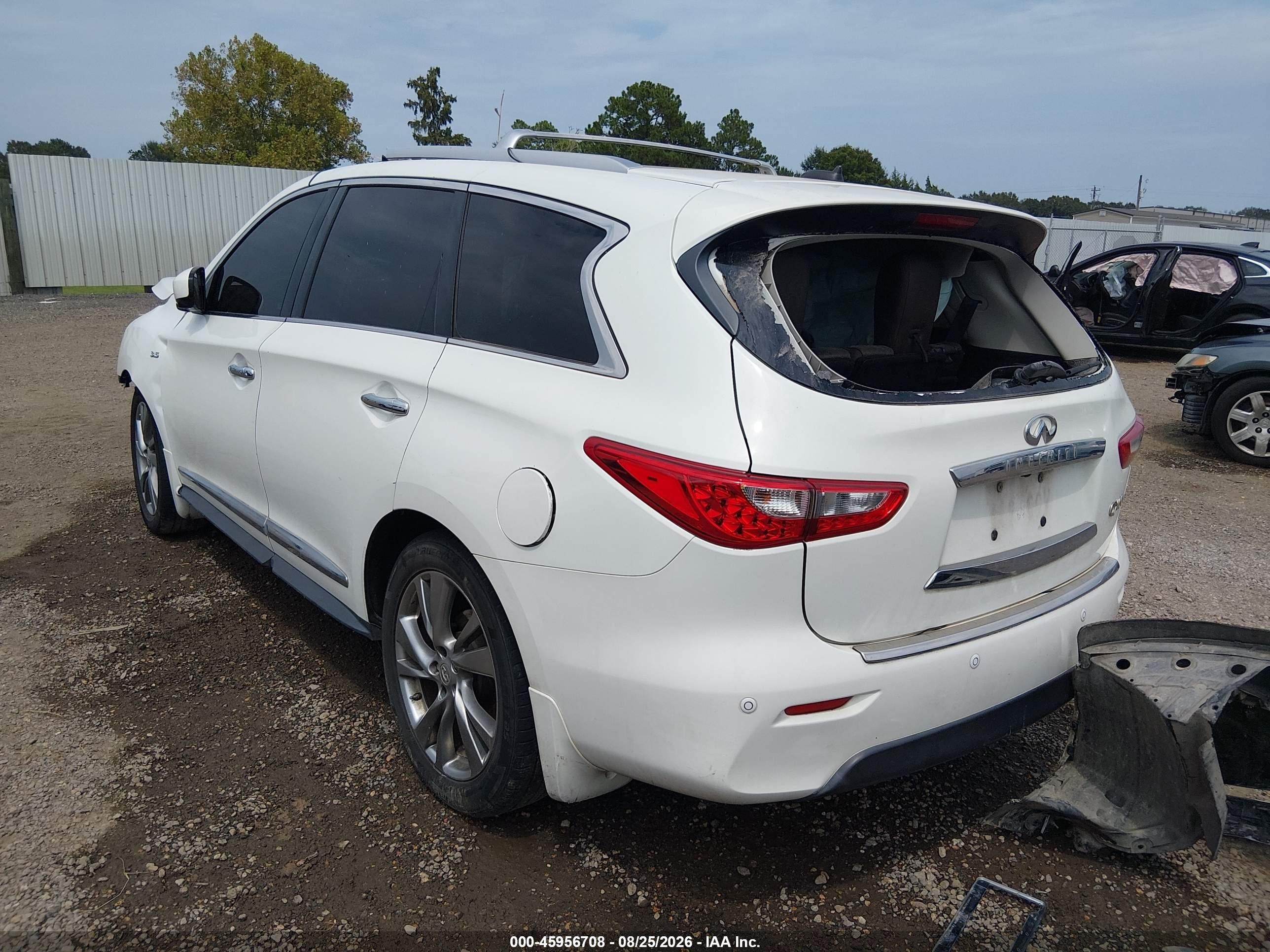 2014 Infiniti Qx60 White vin: 5N1AL0MN3EC535942