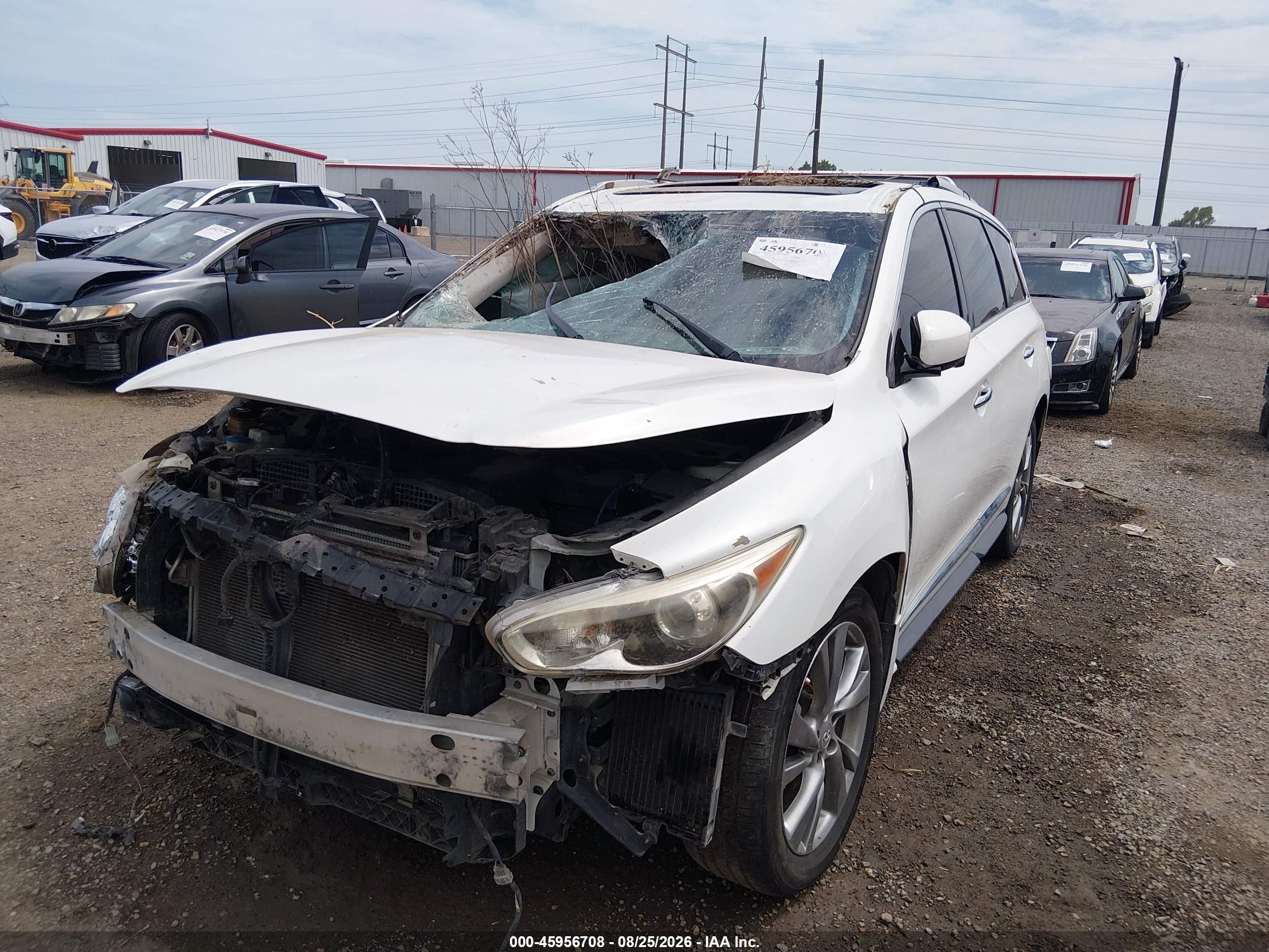 2014 Infiniti Qx60 White vin: 5N1AL0MN3EC535942