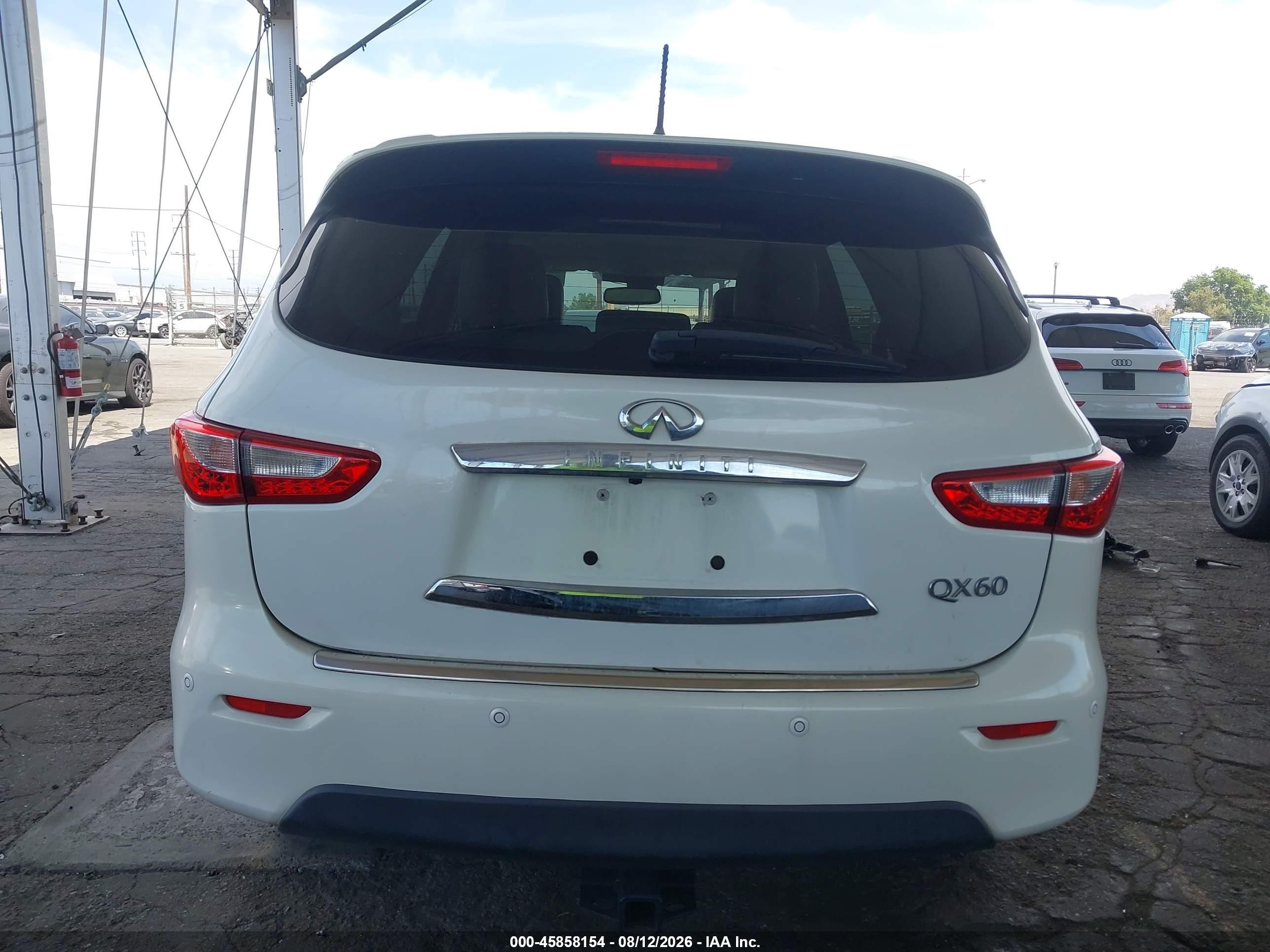 2014 Infiniti Qx60   White vin: 5N1AL0MN4EC507633
