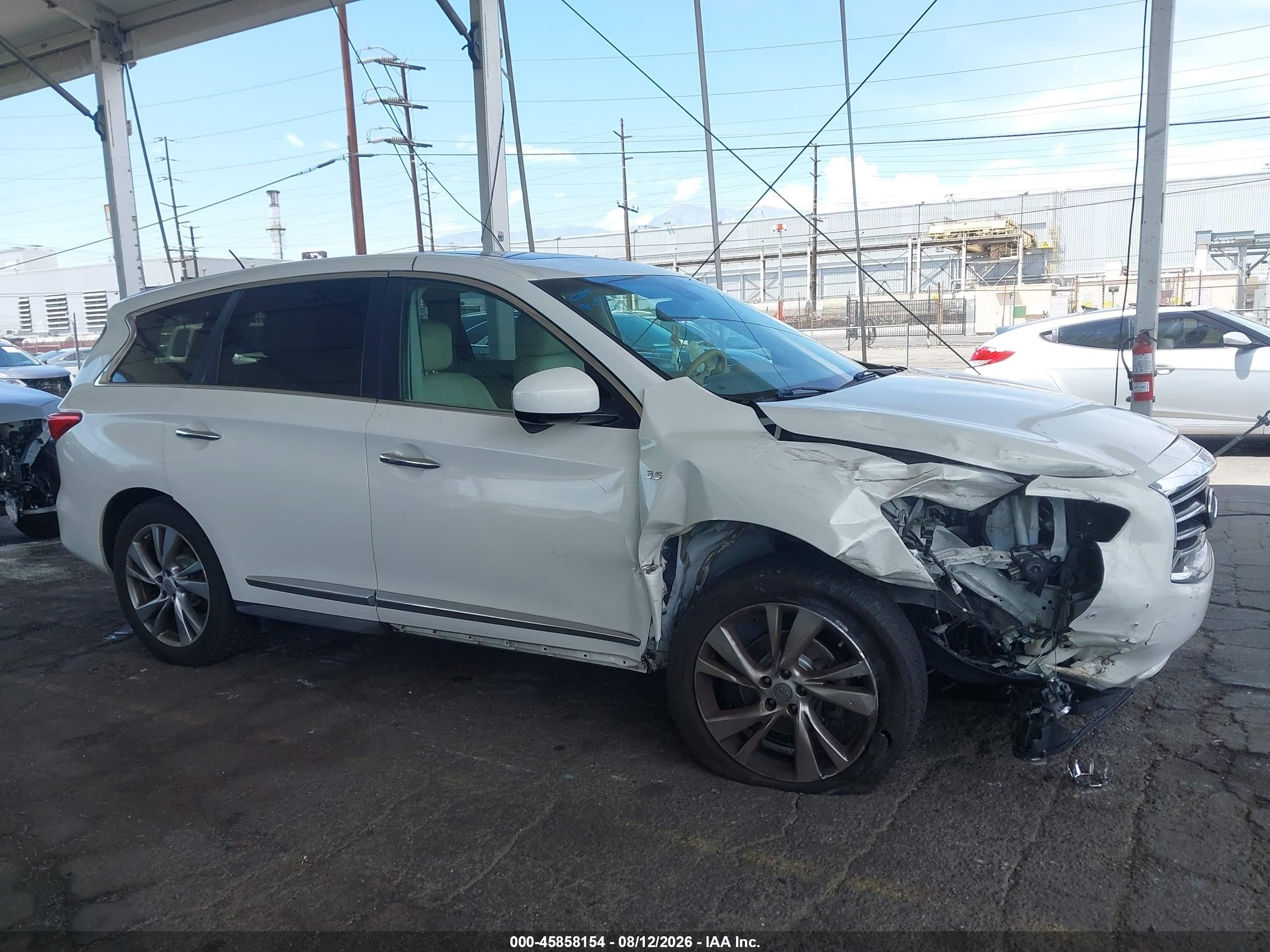 2014 Infiniti Qx60   White vin: 5N1AL0MN4EC507633