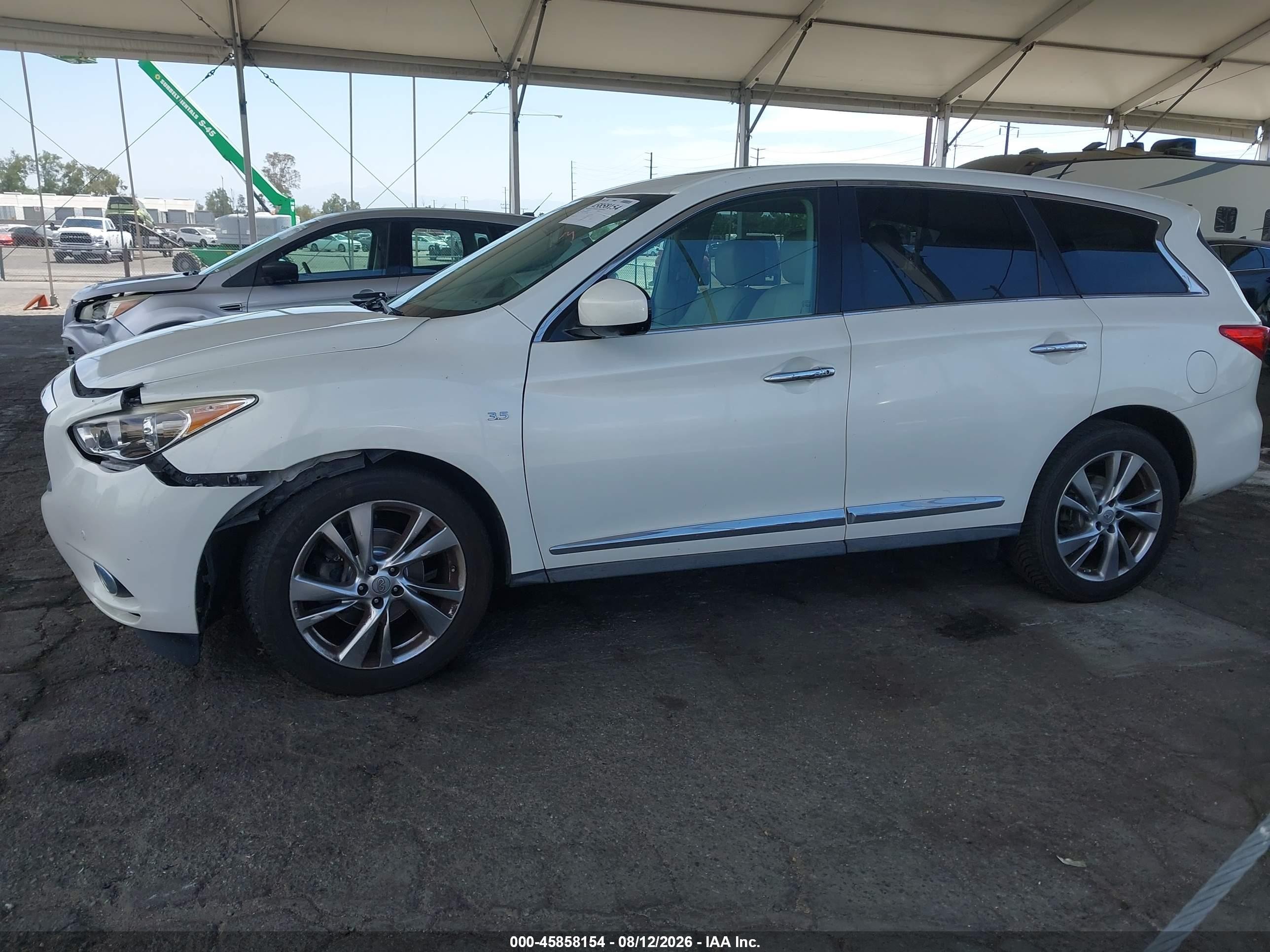 2014 Infiniti Qx60   White vin: 5N1AL0MN4EC507633