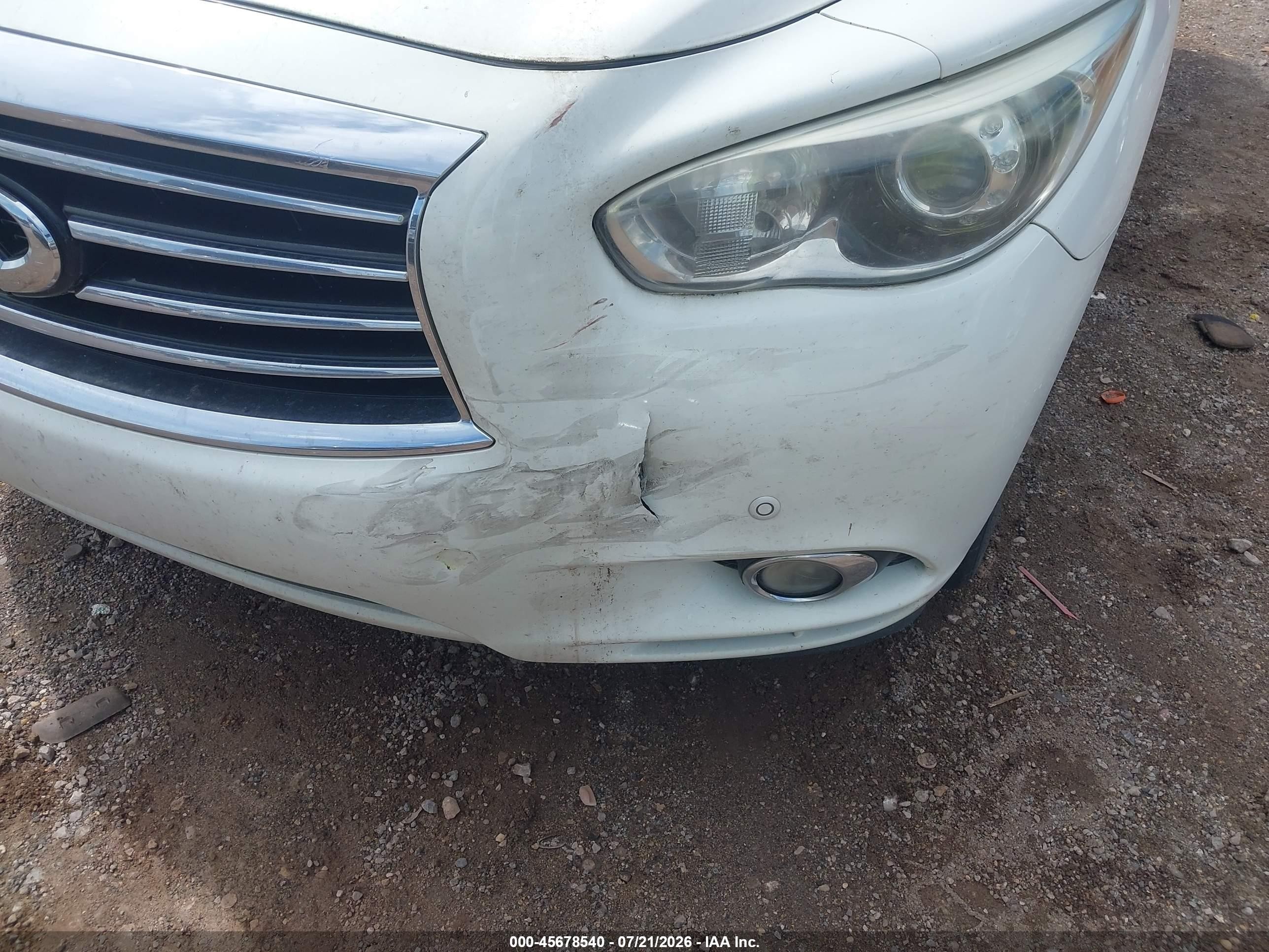 2014 Infiniti Qx60 White vin: 5N1AL0MN4EC525601