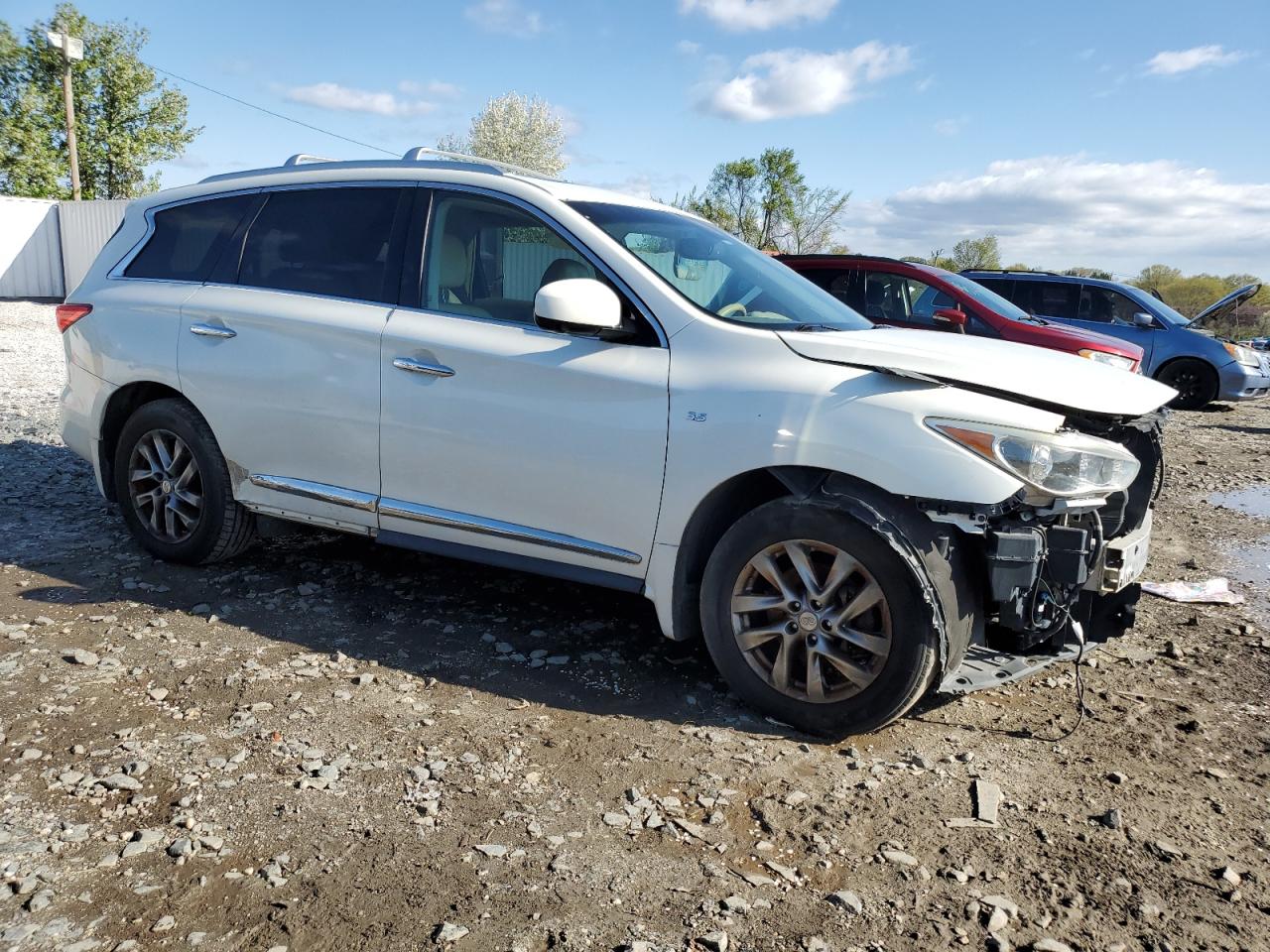 2014 Infiniti Qx60 White vin: 5N1AL0MN4EC551003