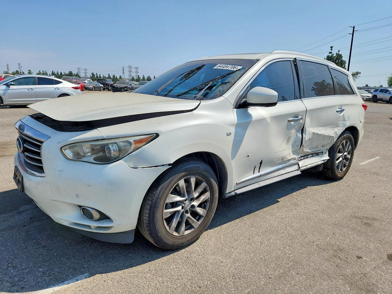 2015 Infiniti Qx60 Base White vin: 5N1AL0MN4FC528452