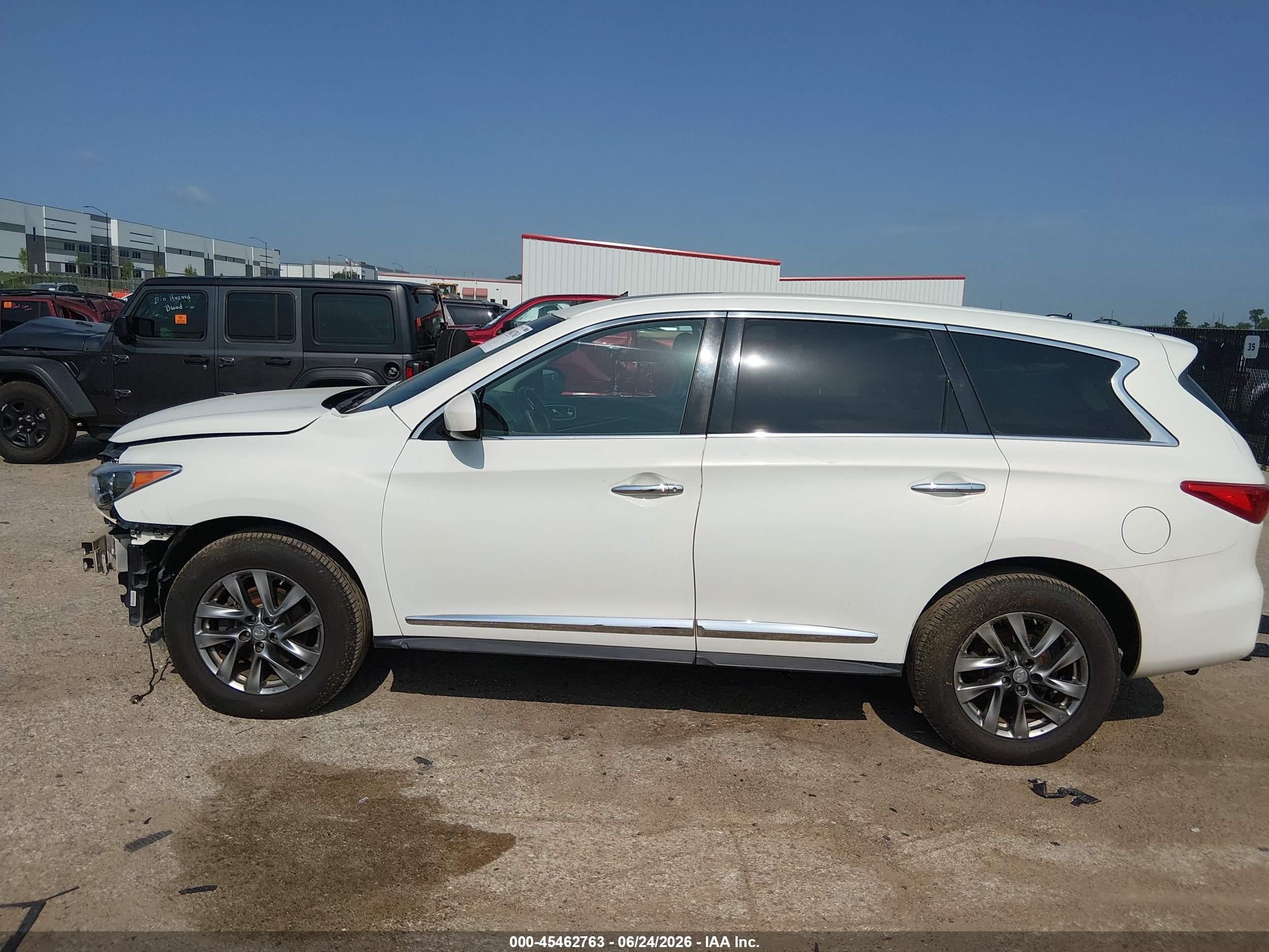 2013 Infiniti Jx35   White vin: 5N1AL0MN5DC316575