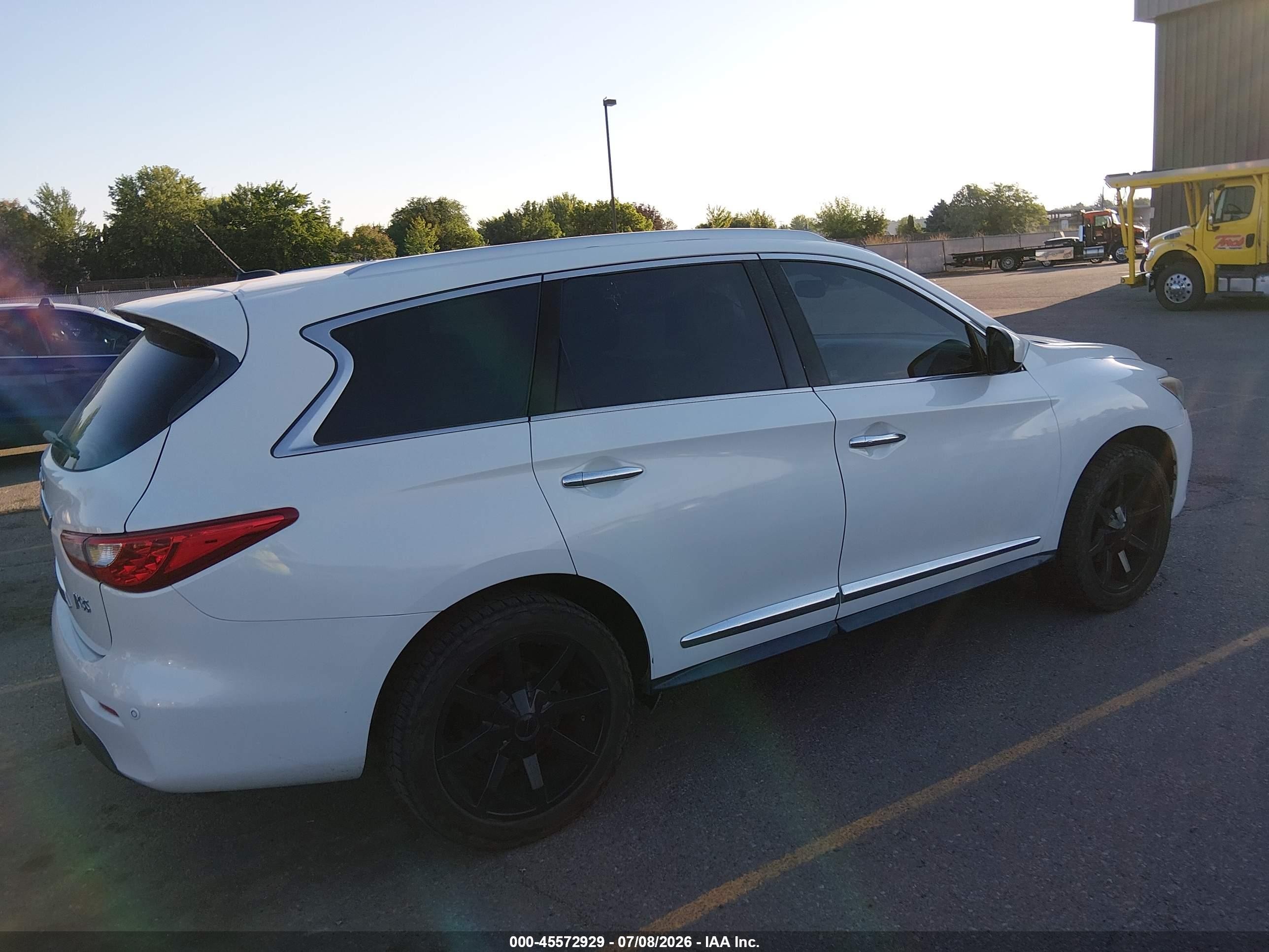 2013 Infiniti Jx35   White vin: 5N1AL0MN5DC329214