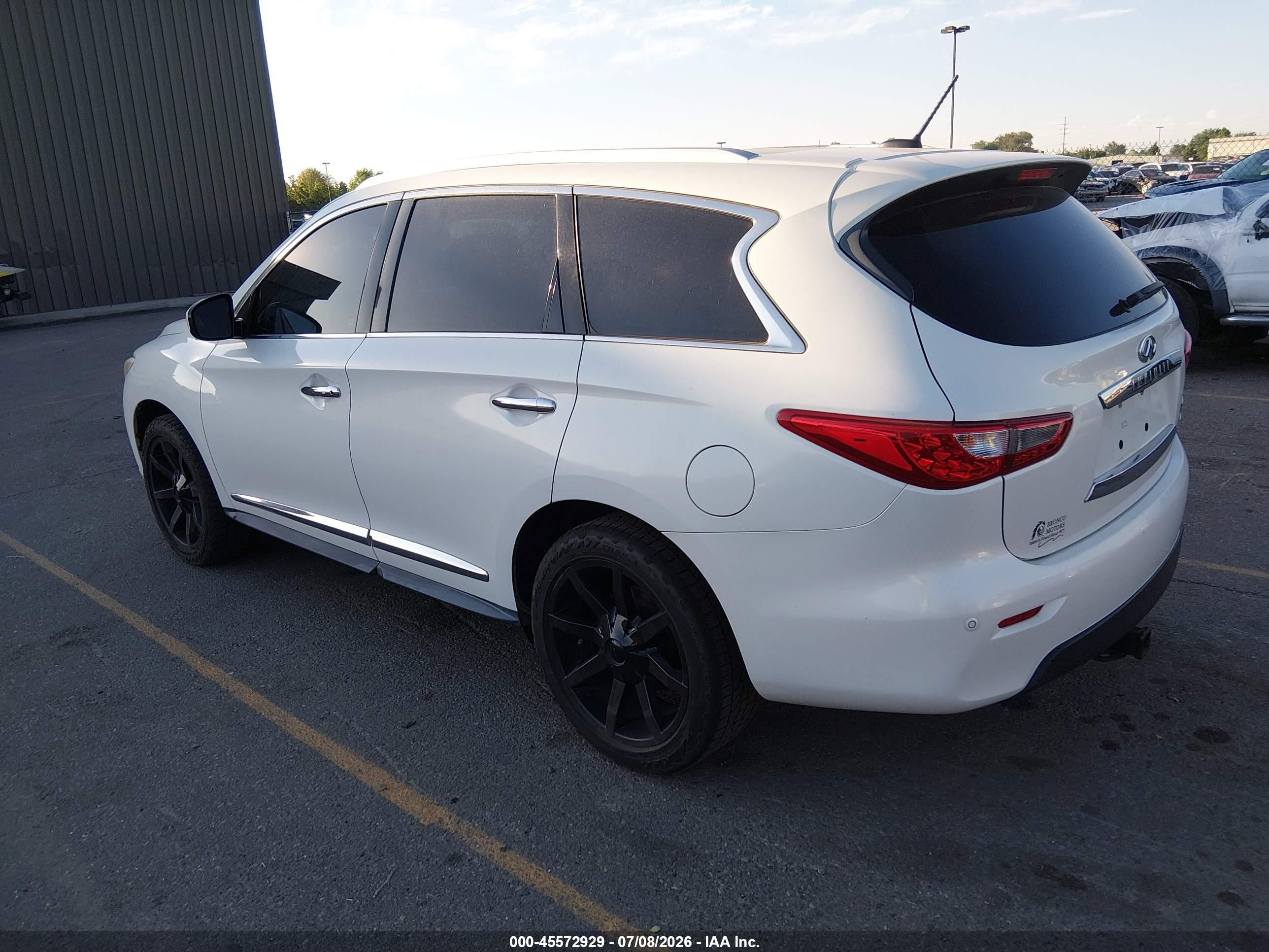 2013 Infiniti Jx35   White vin: 5N1AL0MN5DC329214