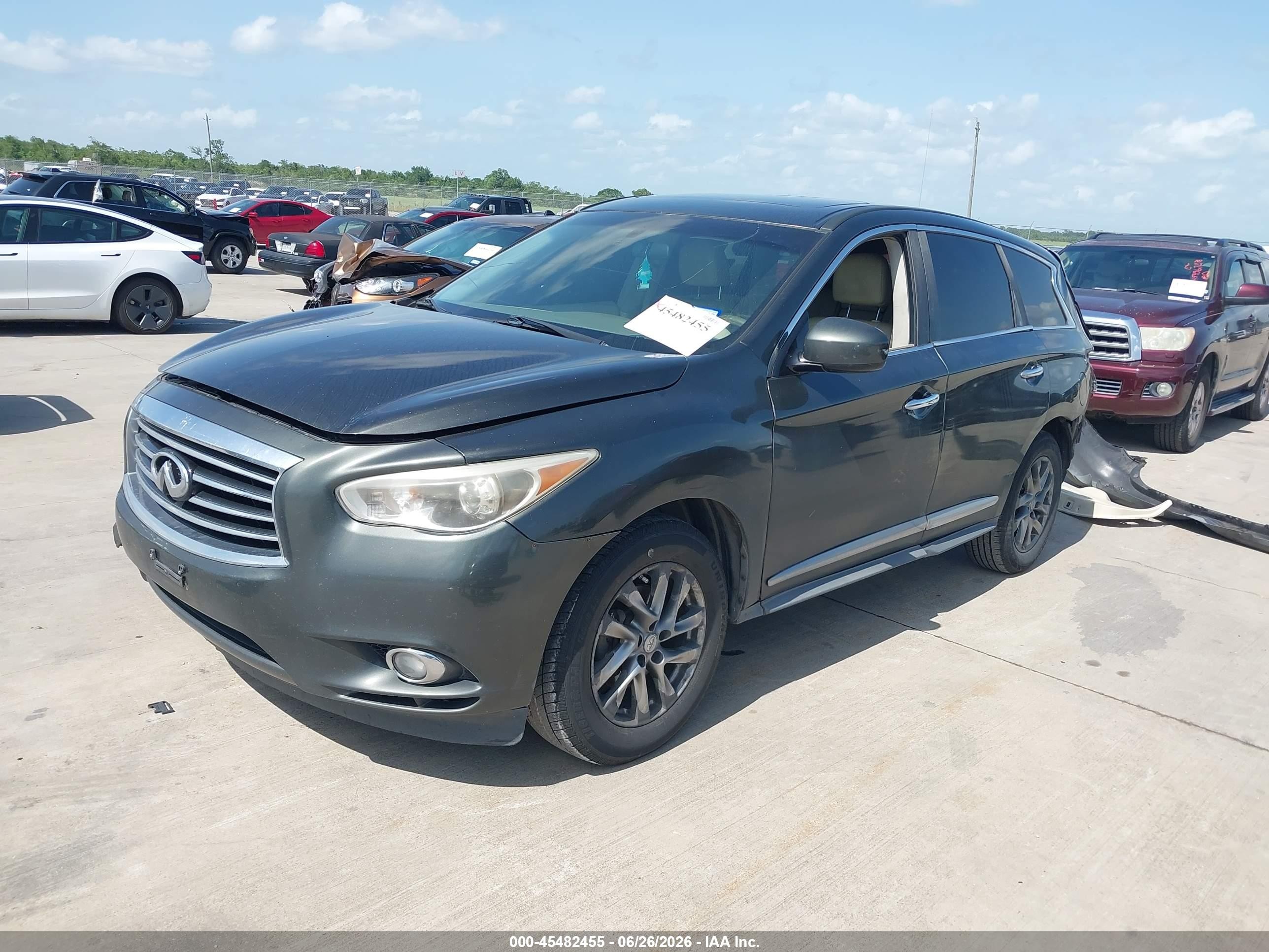 2013 Infiniti Jx35   Gray vin: 5N1AL0MN5DC345736