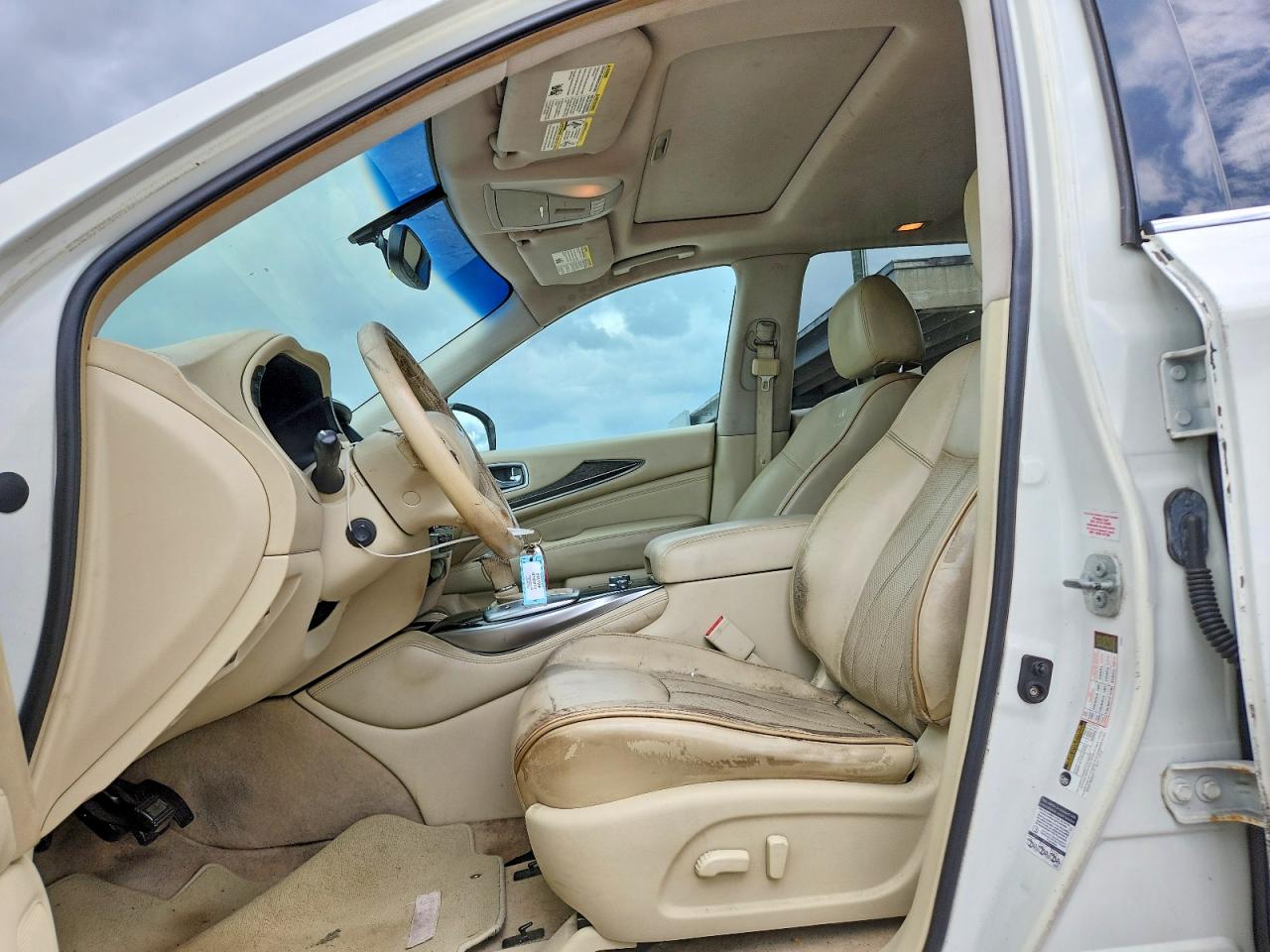 2014 Infiniti Qx60 Base White vin: 5N1AL0MN5EC507883