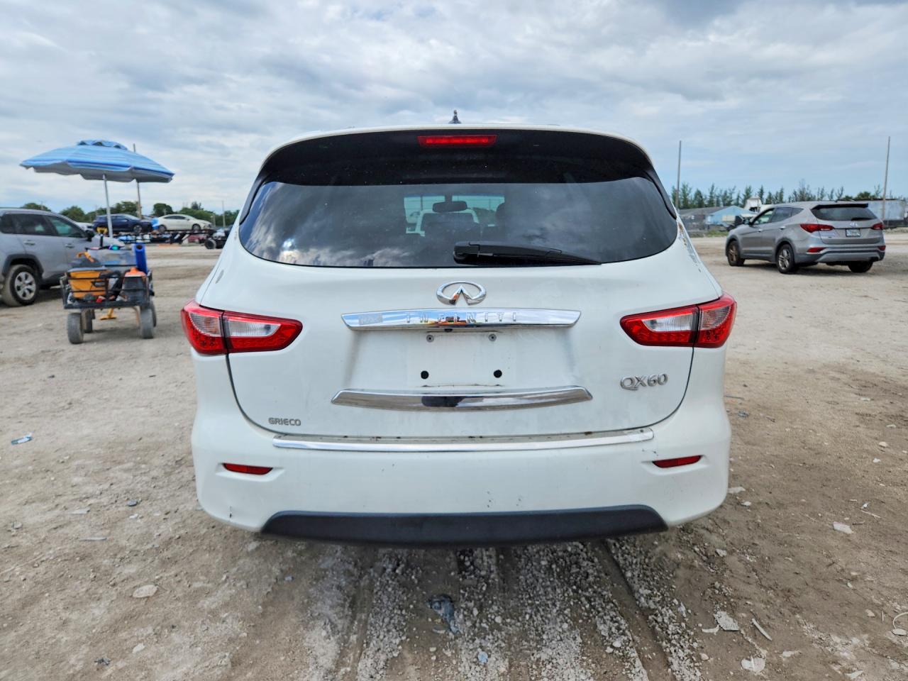 2014 Infiniti Qx60 Base White vin: 5N1AL0MN5EC507883