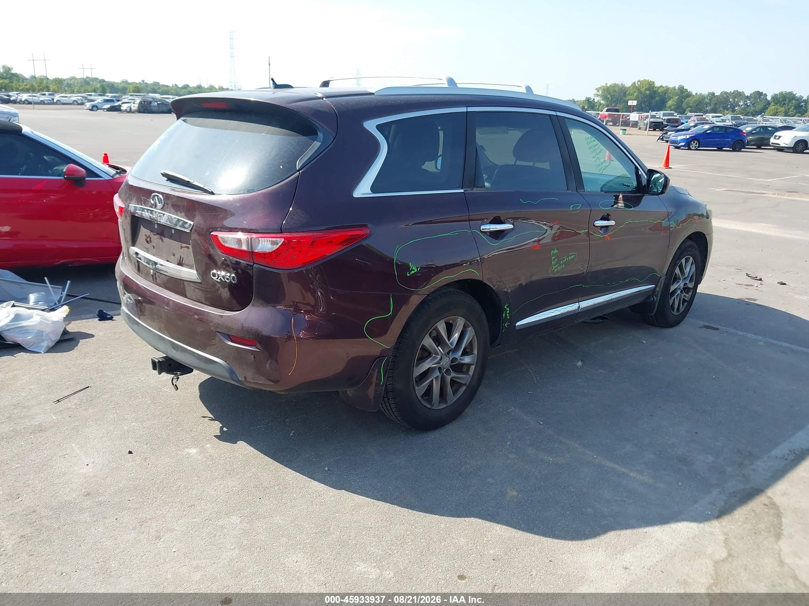 2014 Infiniti Qx60   Фиолетовый vin: 5N1AL0MN5EC519922