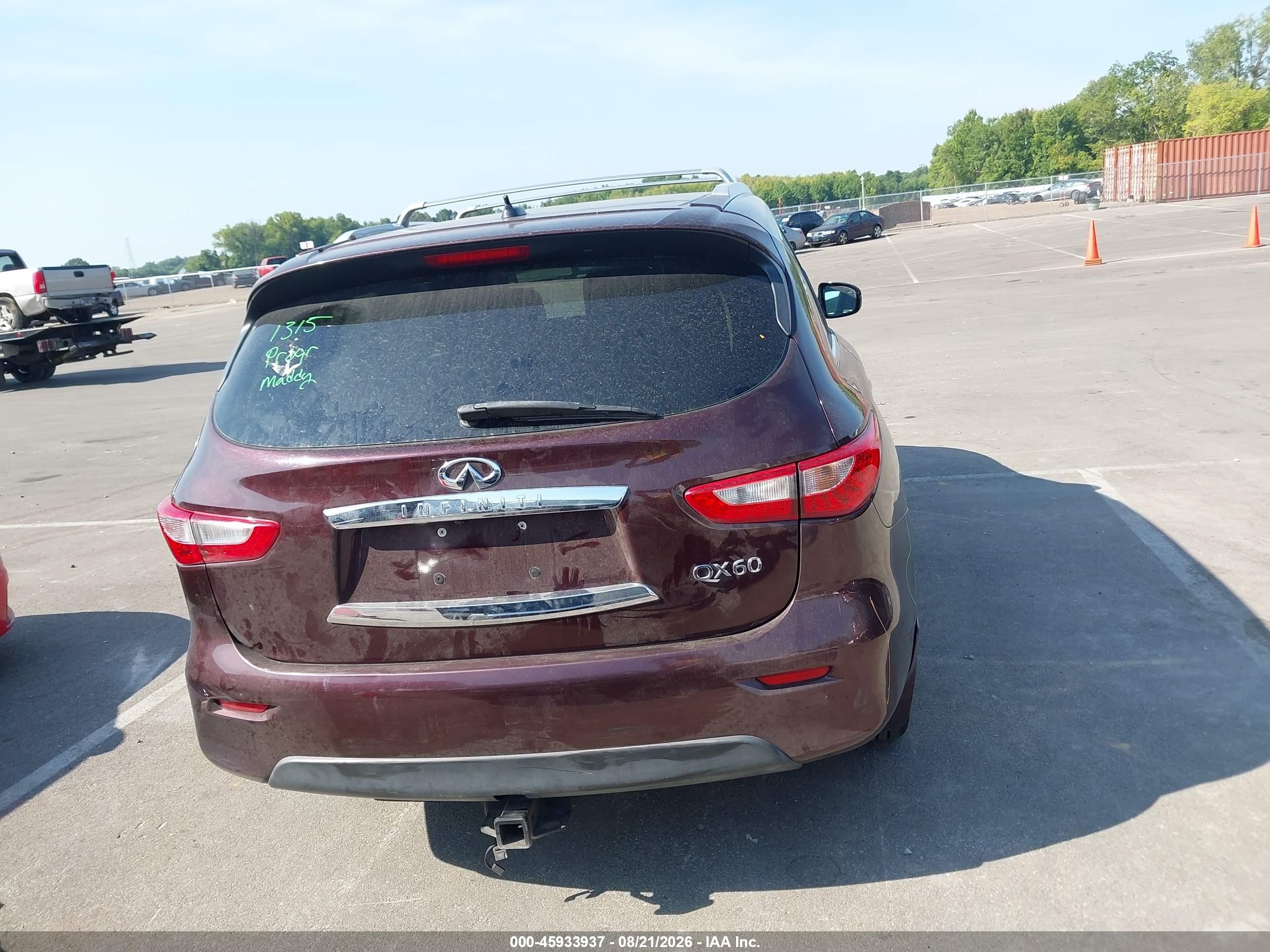 2014 Infiniti Qx60   Фиолетовый vin: 5N1AL0MN5EC519922