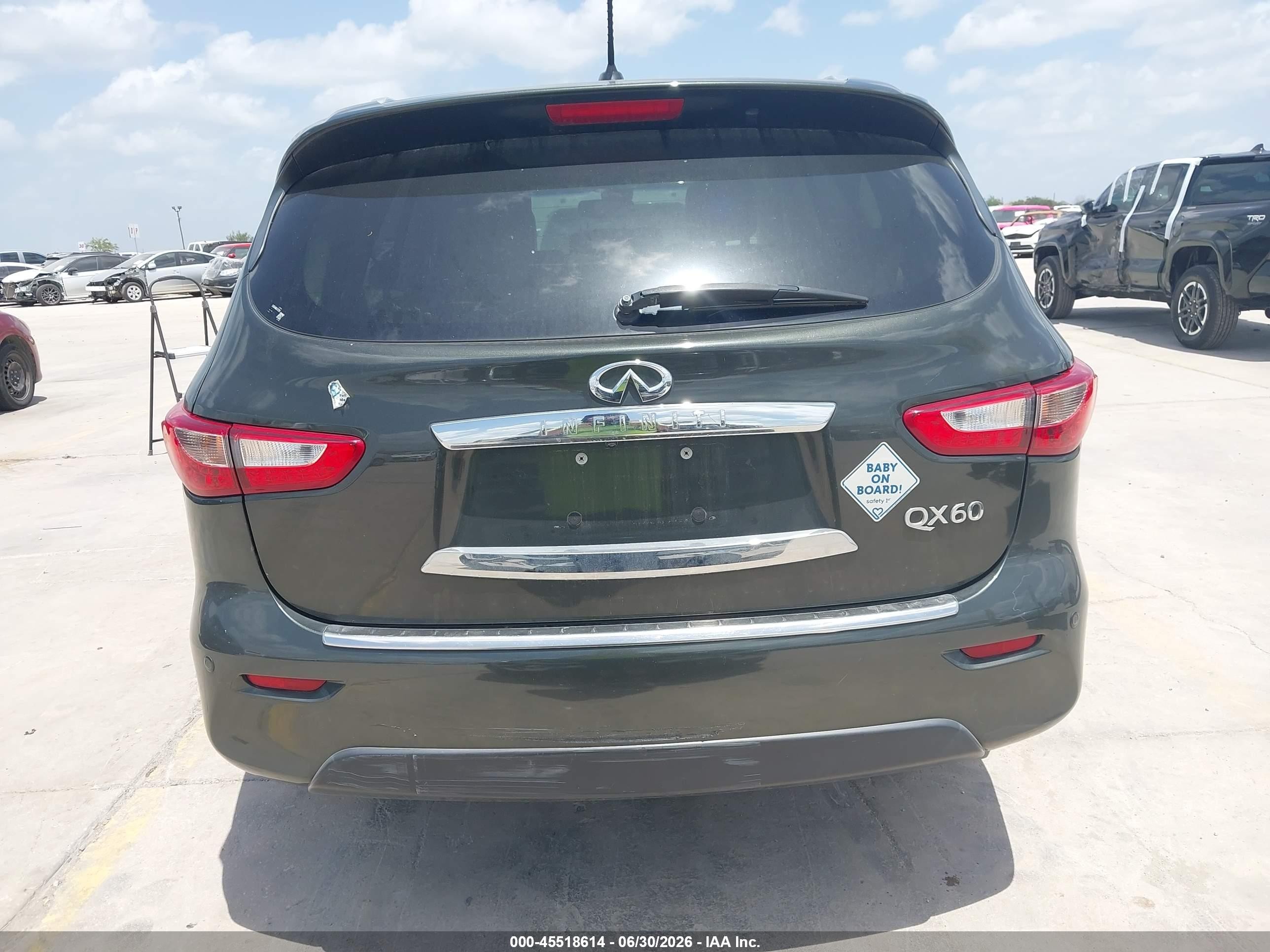 2014 Infiniti Qx60   Green vin: 5N1AL0MN5EC548272