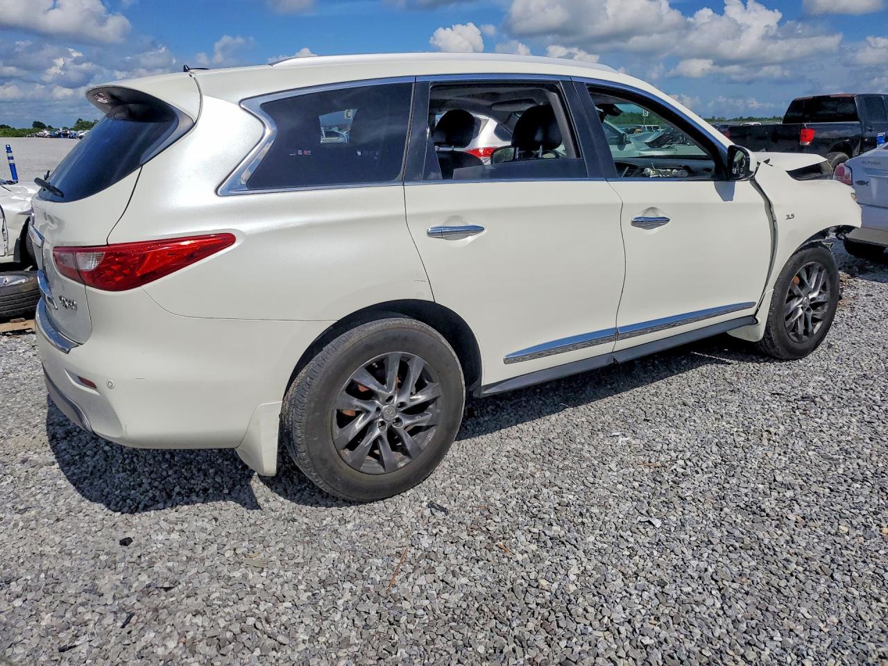 2015 Infiniti Qx60 Base White vin: 5N1AL0MN5FC505049