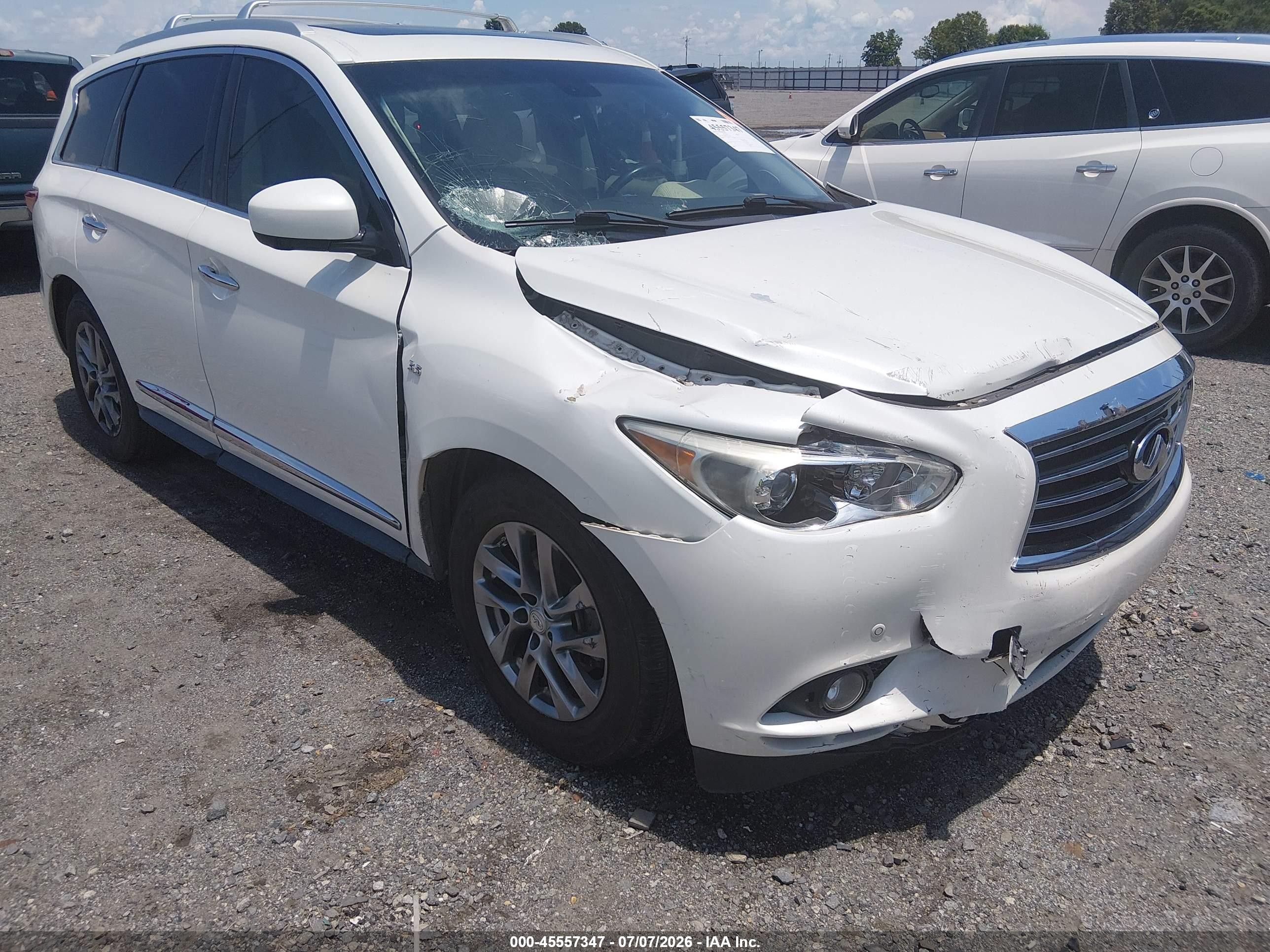 2015 Infiniti Qx60   White vin: 5N1AL0MN5FC511420
