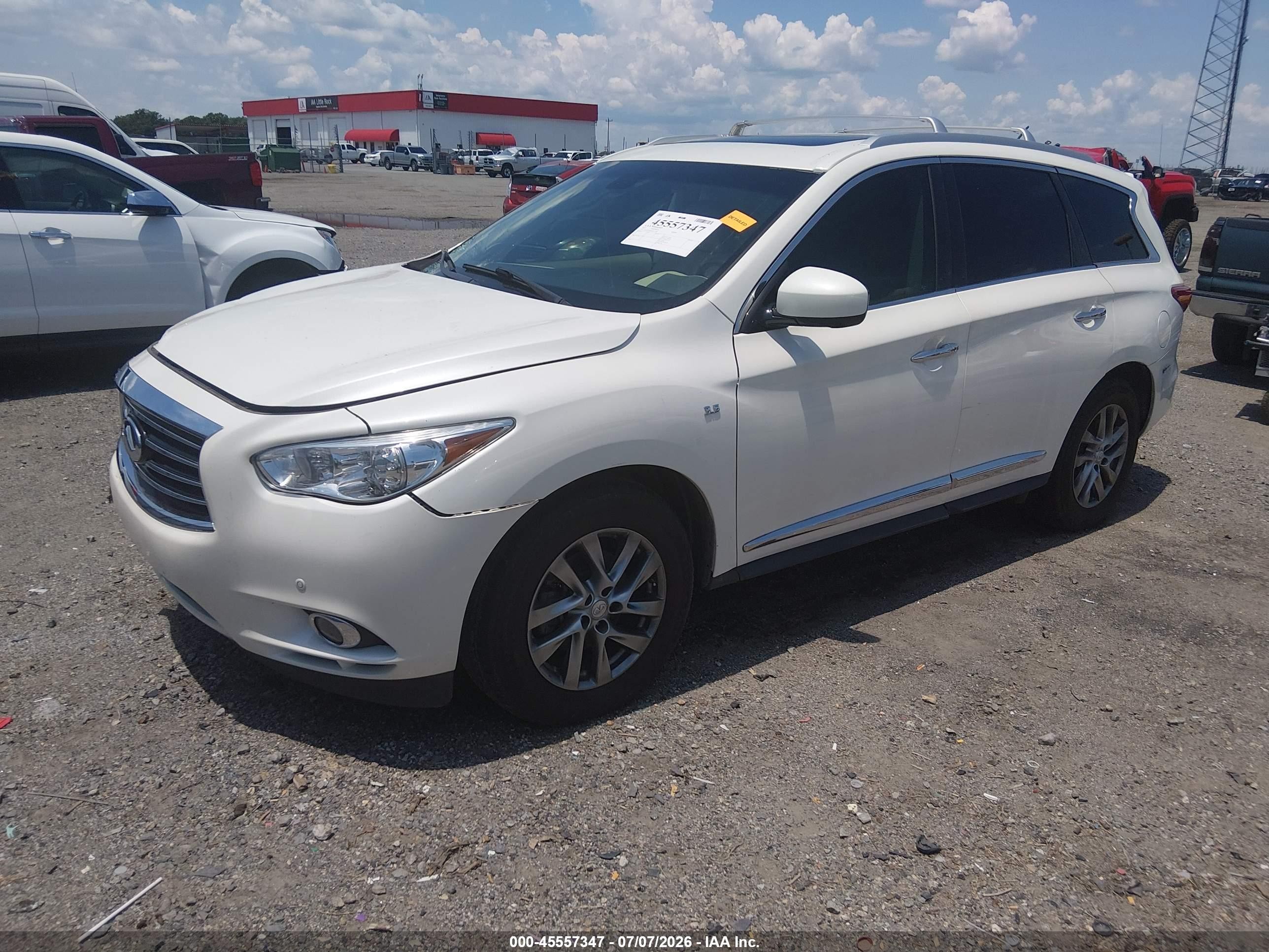 2015 Infiniti Qx60   White vin: 5N1AL0MN5FC511420