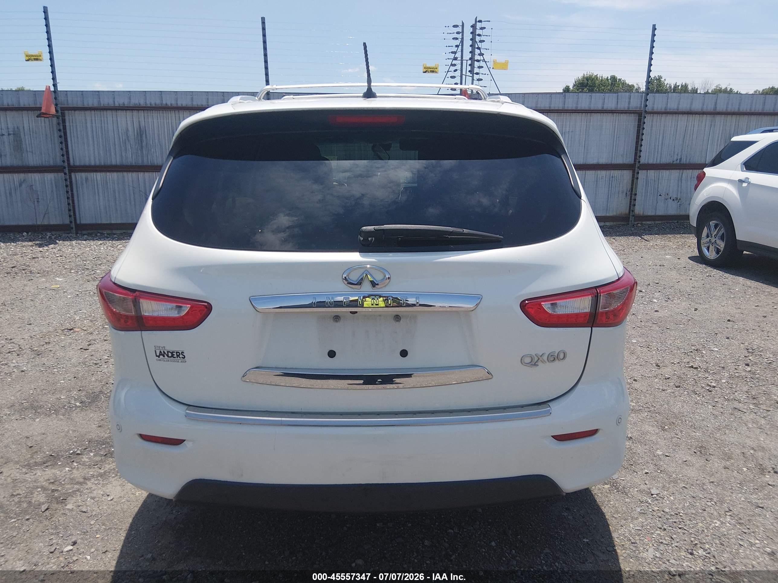 2015 Infiniti Qx60   White vin: 5N1AL0MN5FC511420