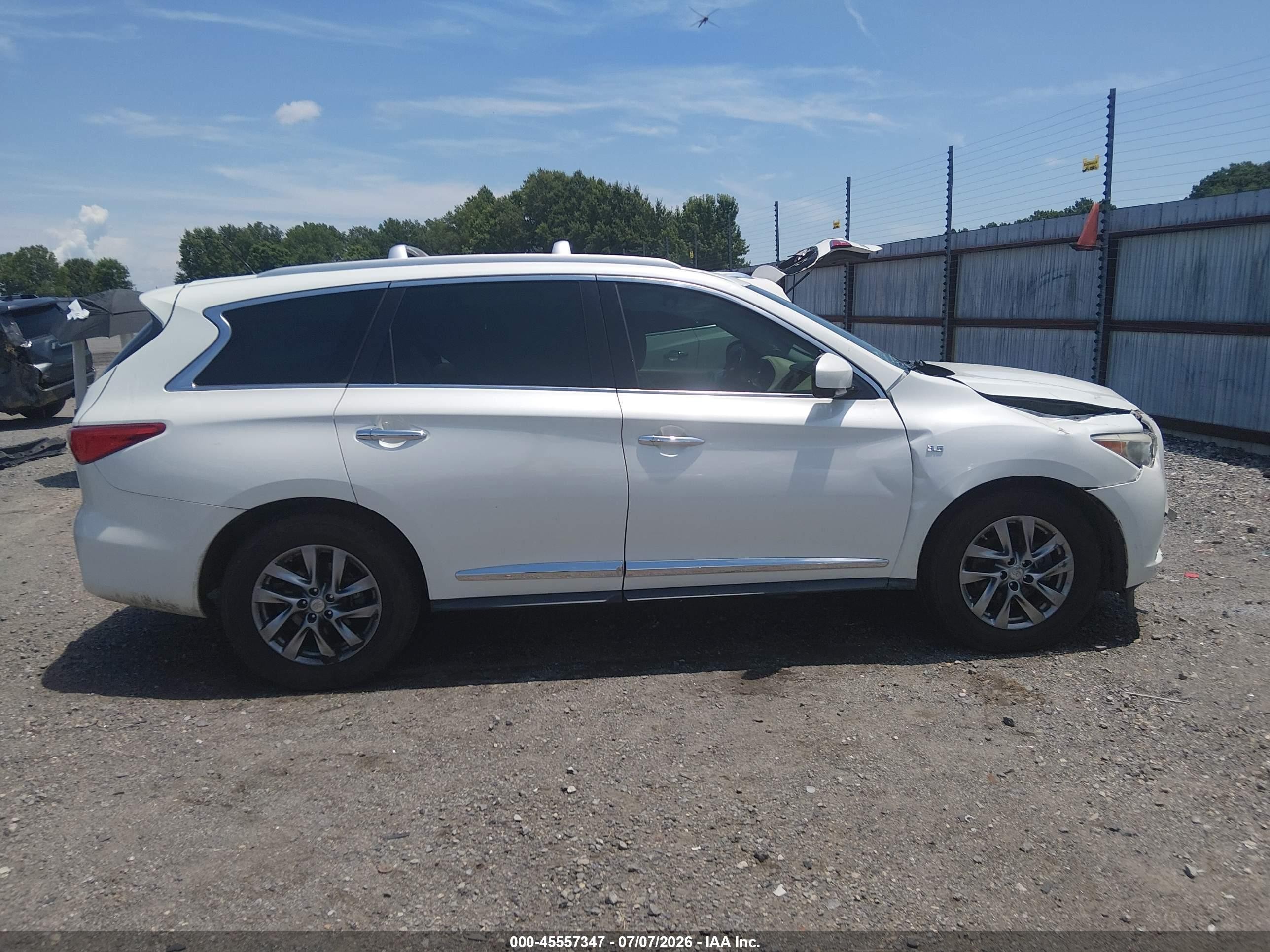 2015 Infiniti Qx60   White vin: 5N1AL0MN5FC511420