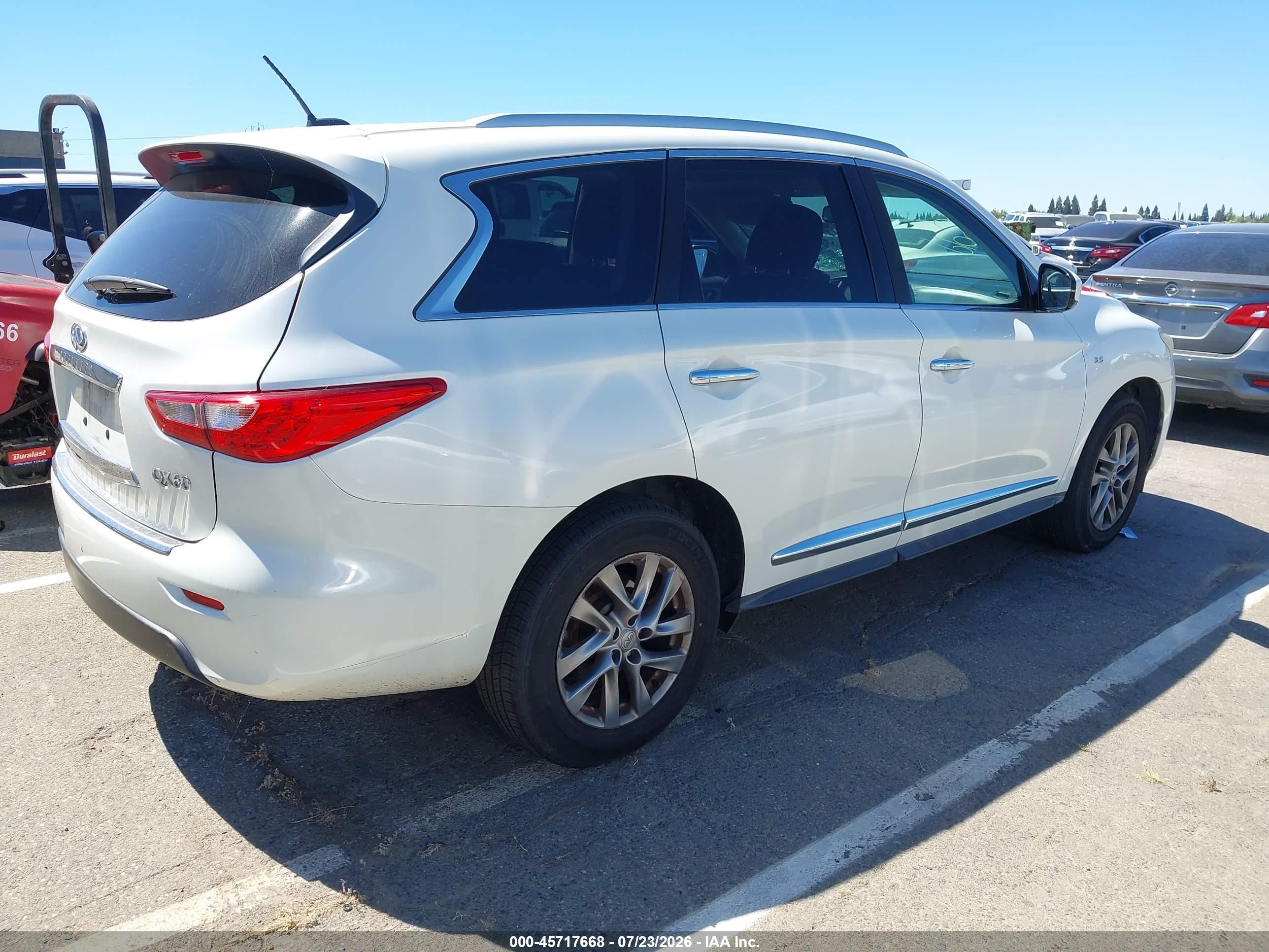 2015 Infiniti Qx60 White vin: 5N1AL0MN5FC541551