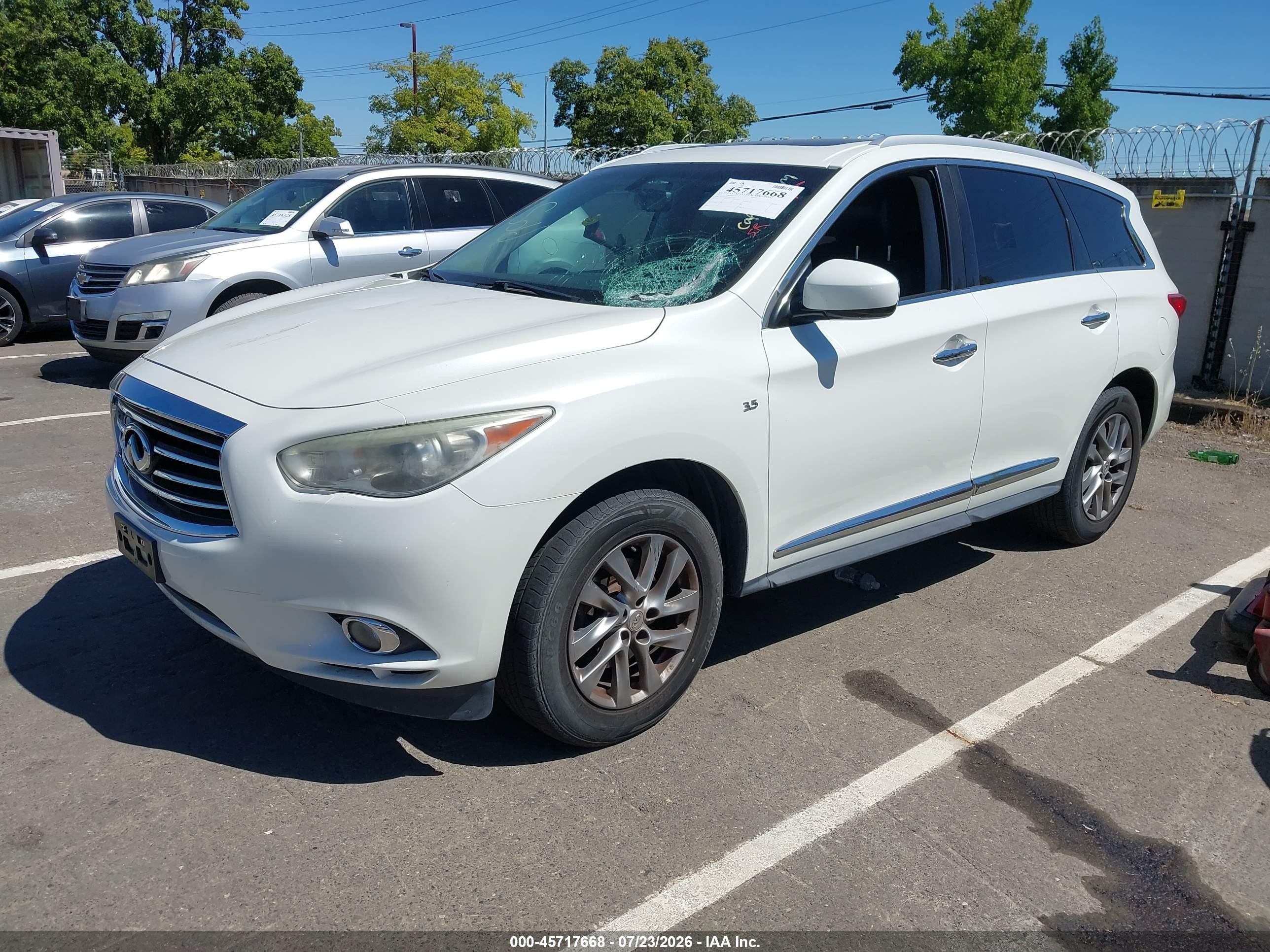 2015 Infiniti Qx60 White vin: 5N1AL0MN5FC541551