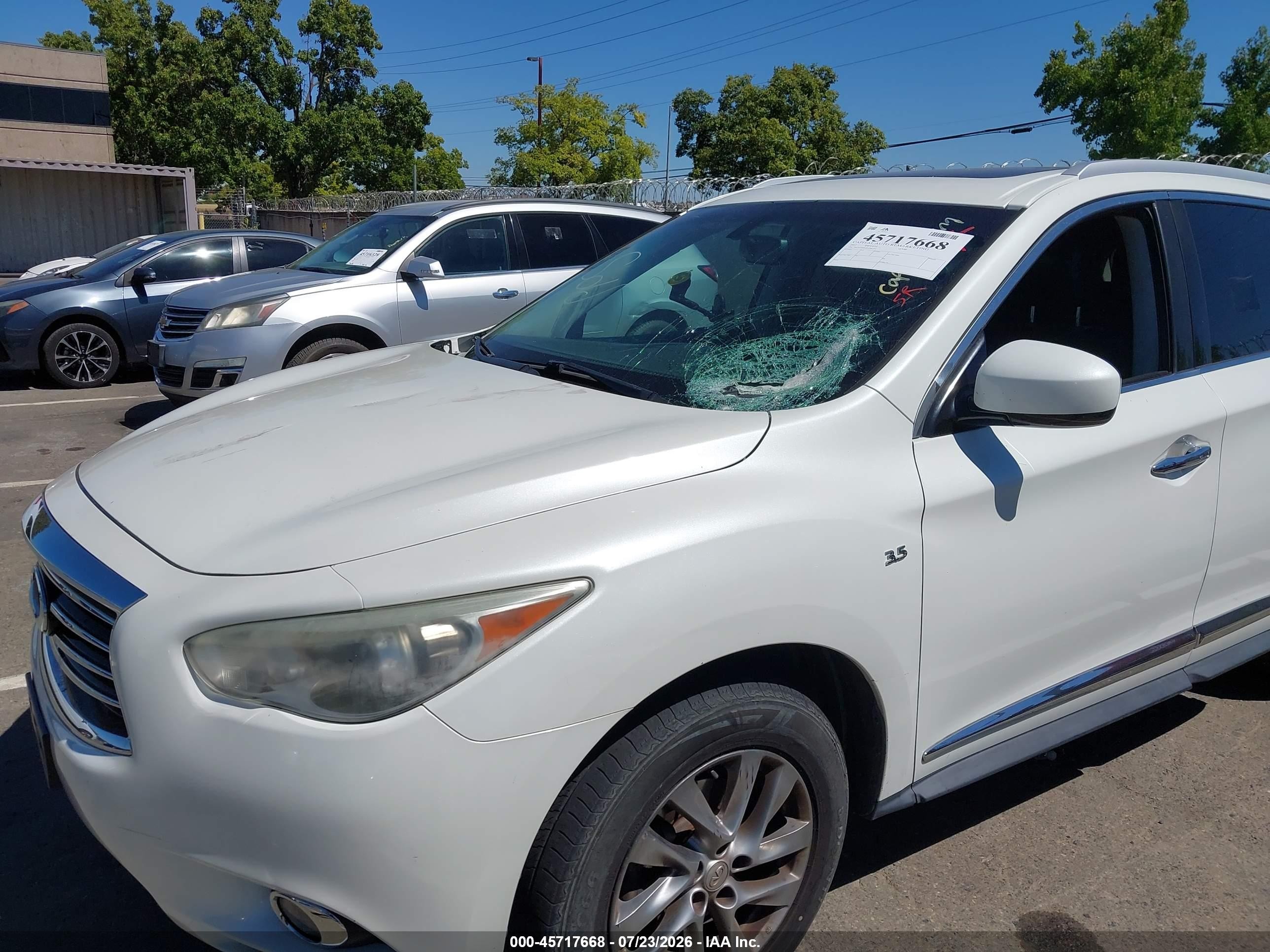 2015 Infiniti Qx60 White vin: 5N1AL0MN5FC541551
