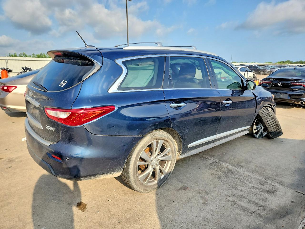 2015 Infiniti Qx60 Base Blue vin: 5N1AL0MN5FC543638