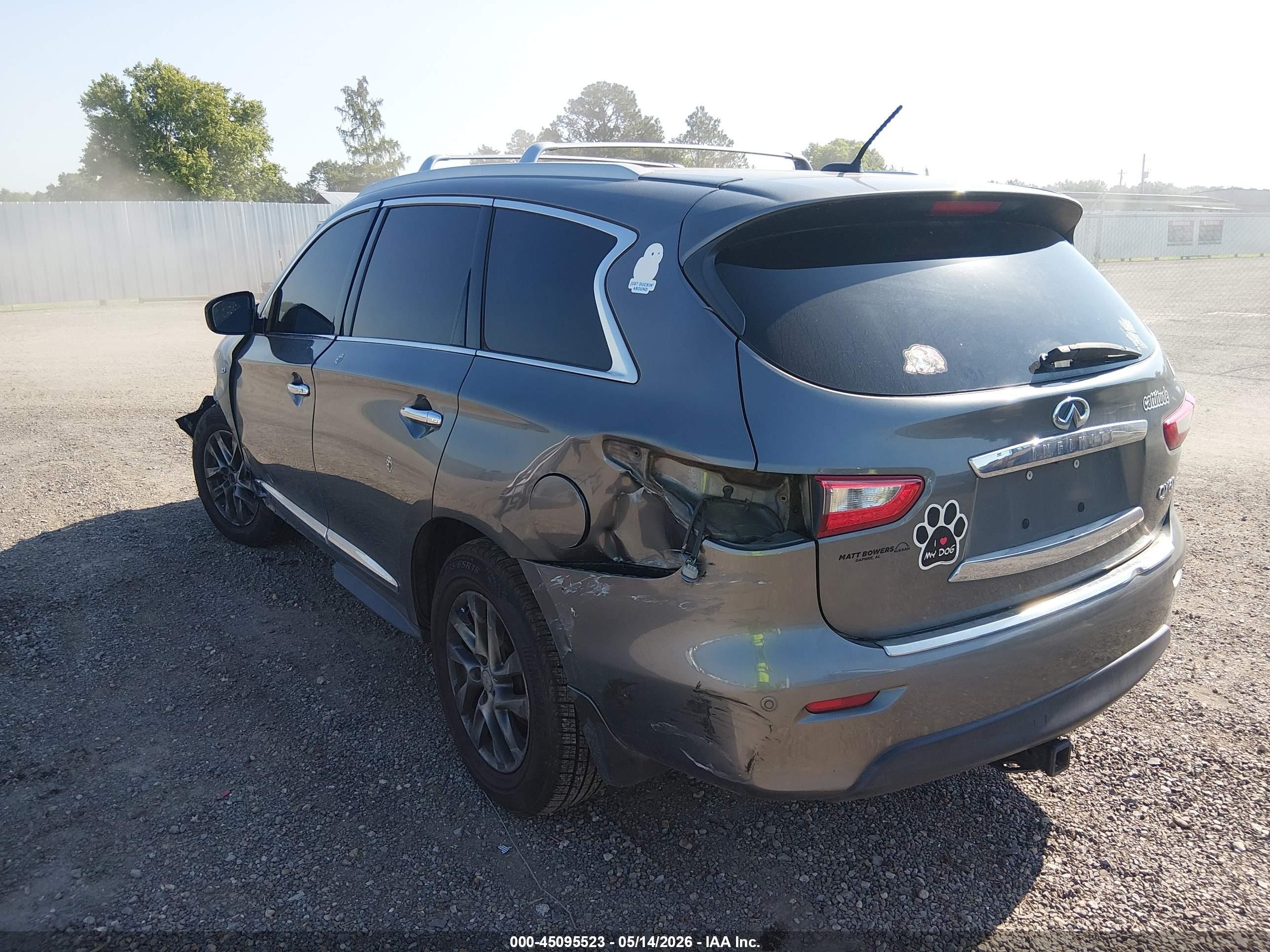 2015 Infiniti Qx60   Gray vin: 5N1AL0MN5FC553134