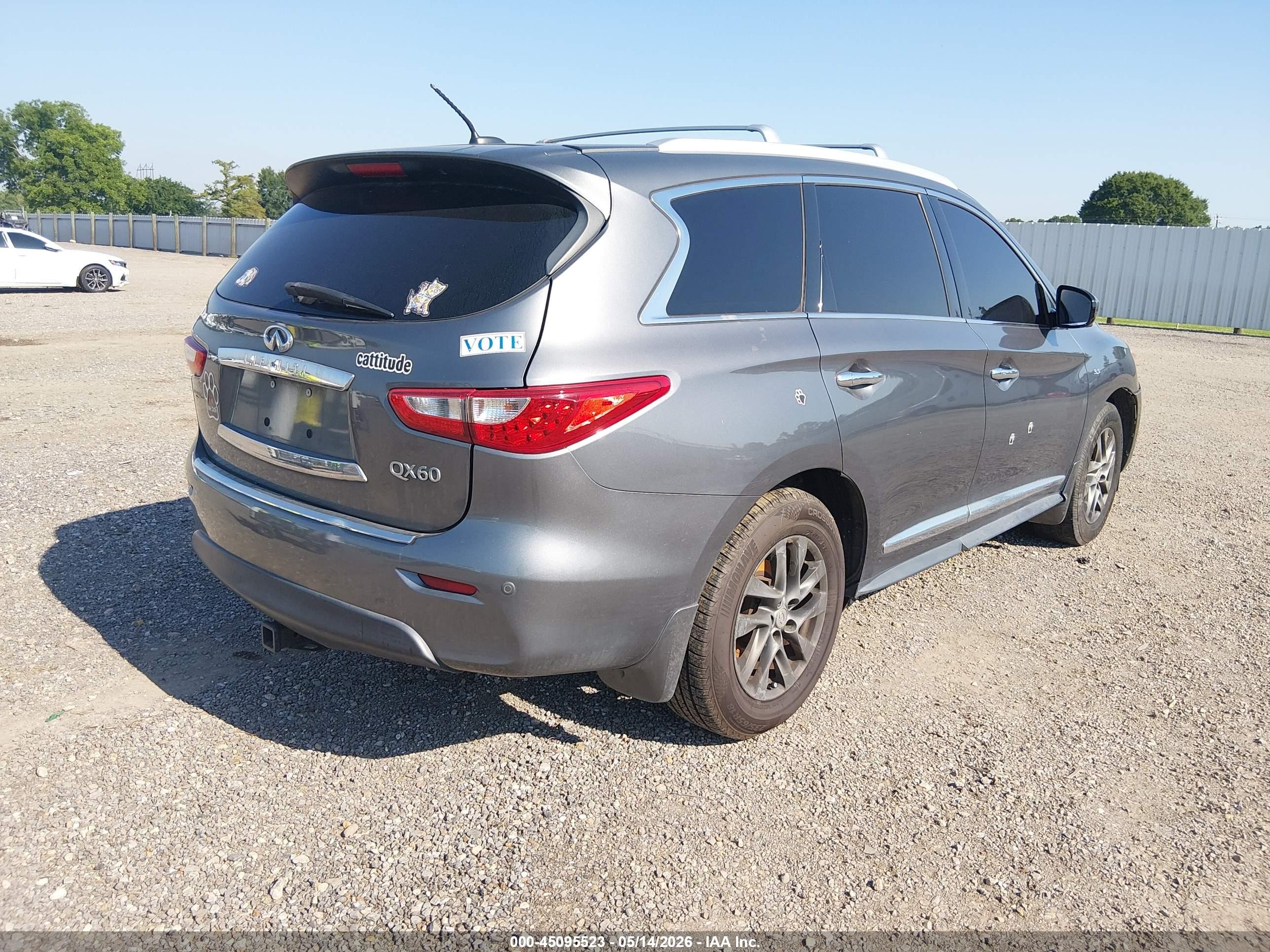 2015 Infiniti Qx60   Gray vin: 5N1AL0MN5FC553134