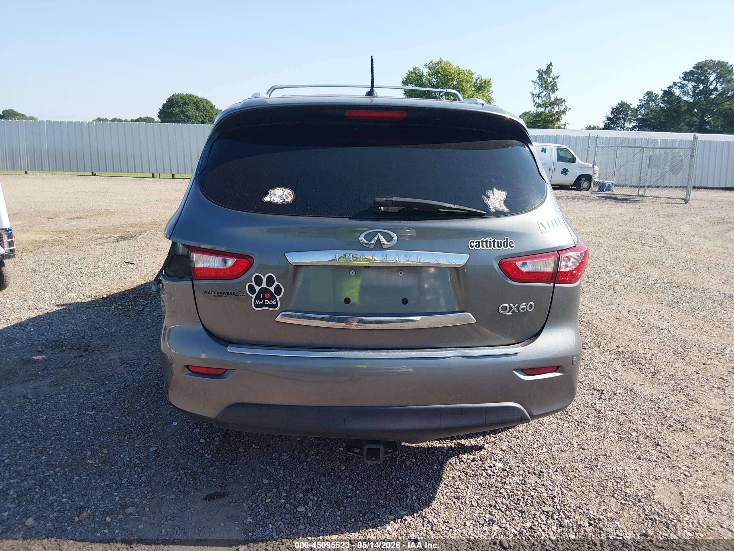 2015 Infiniti Qx60   Gray vin: 5N1AL0MN5FC553134