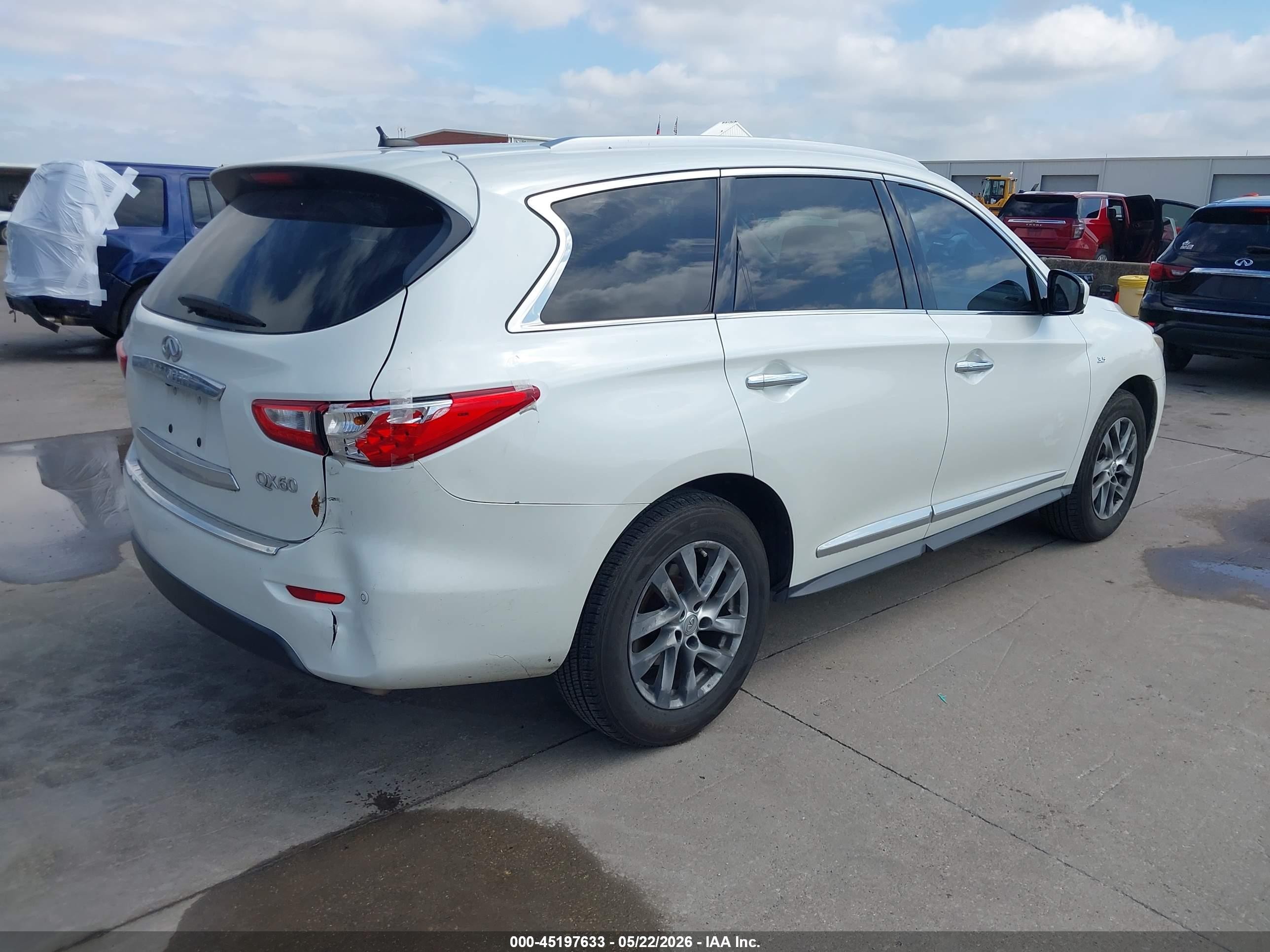 2015 Infiniti Qx60 Белый vin: 5N1AL0MN5FC558270