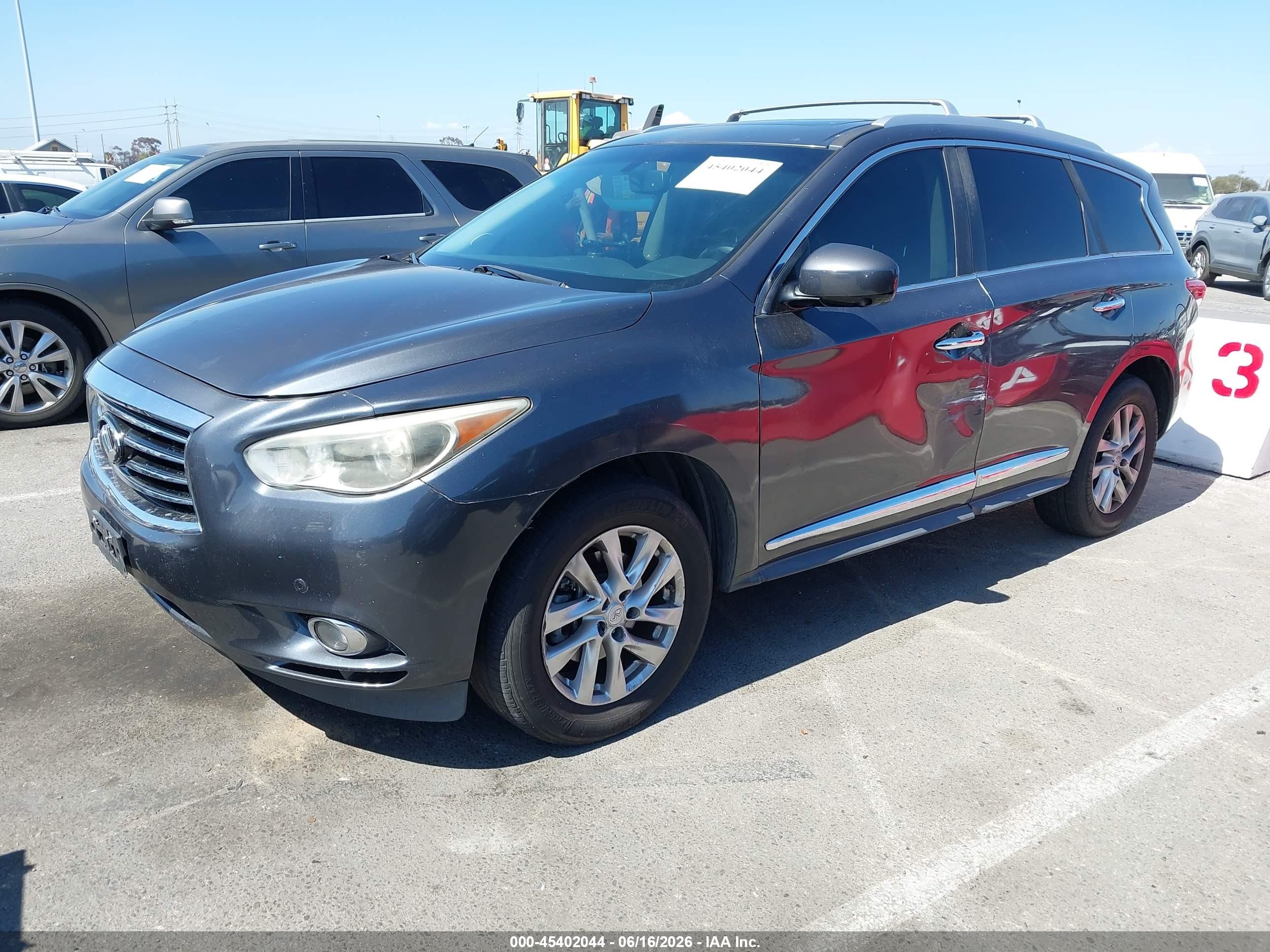 2013 Infiniti Jx35   Gray vin: 5N1AL0MN6DC308517
