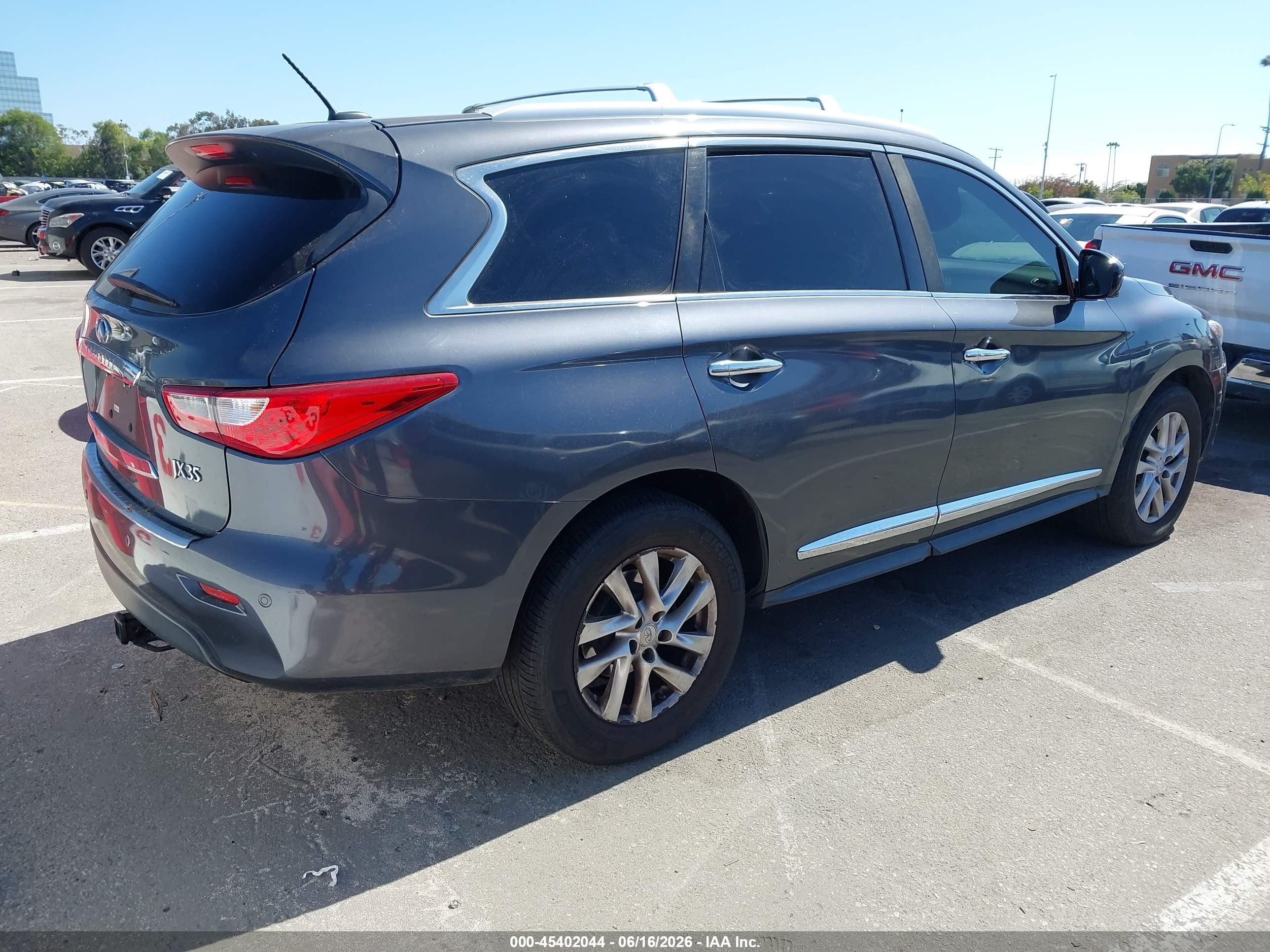 2013 Infiniti Jx35   Gray vin: 5N1AL0MN6DC308517