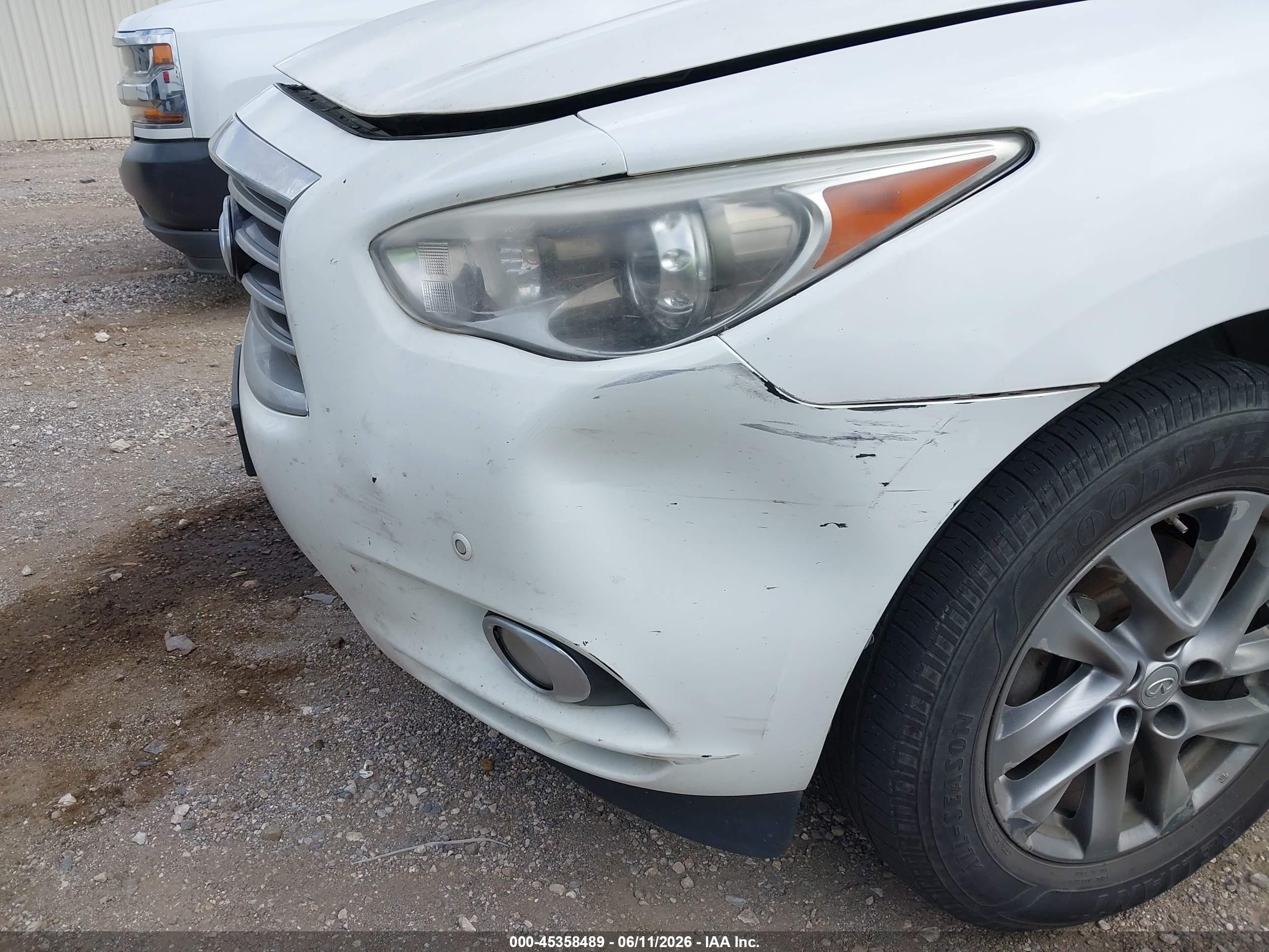 2013 Infiniti Jx35   White vin: 5N1AL0MN6DC342201