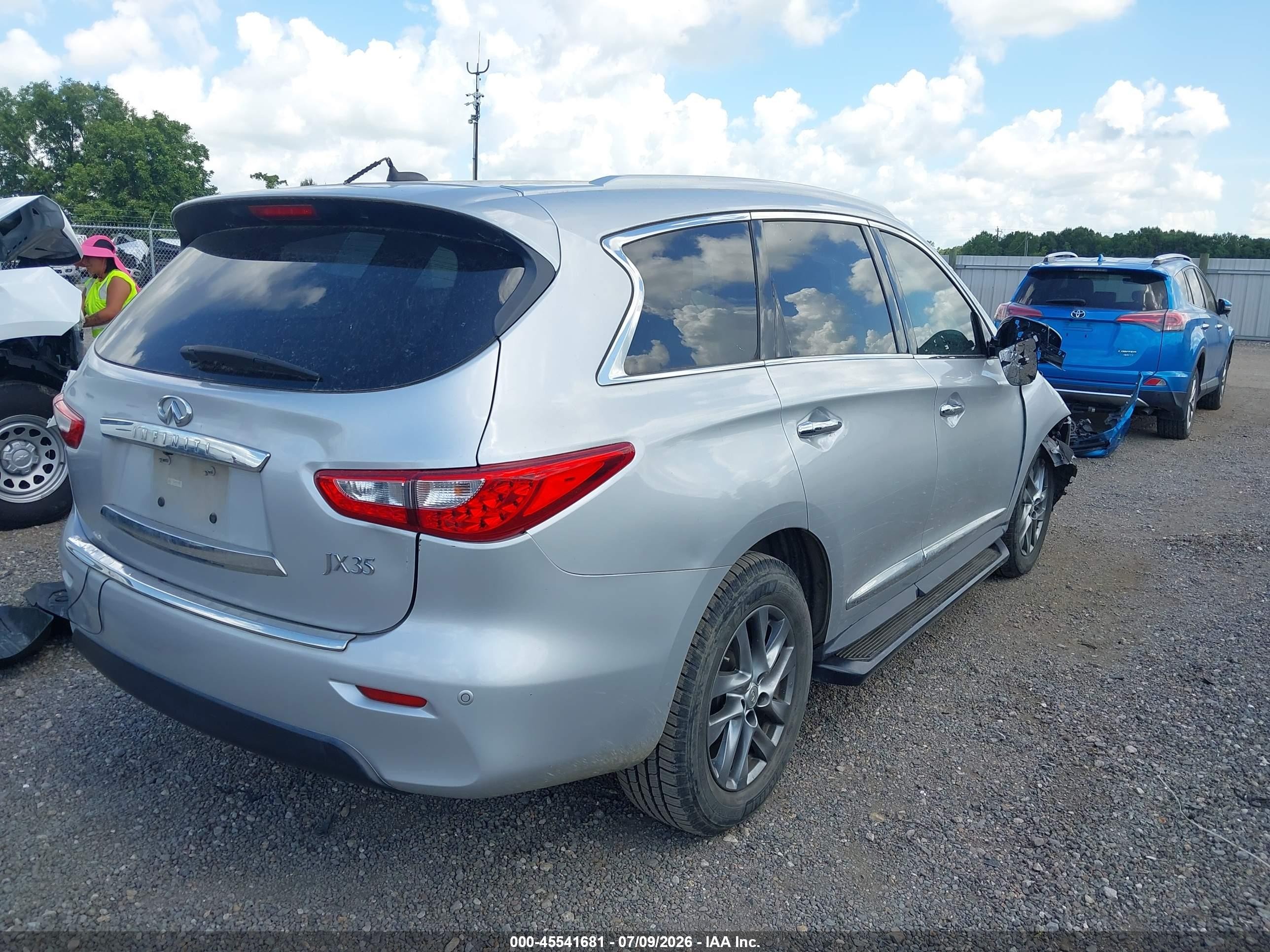 2013 Infiniti Jx35 Silver vin: 5N1AL0MN6DC344367