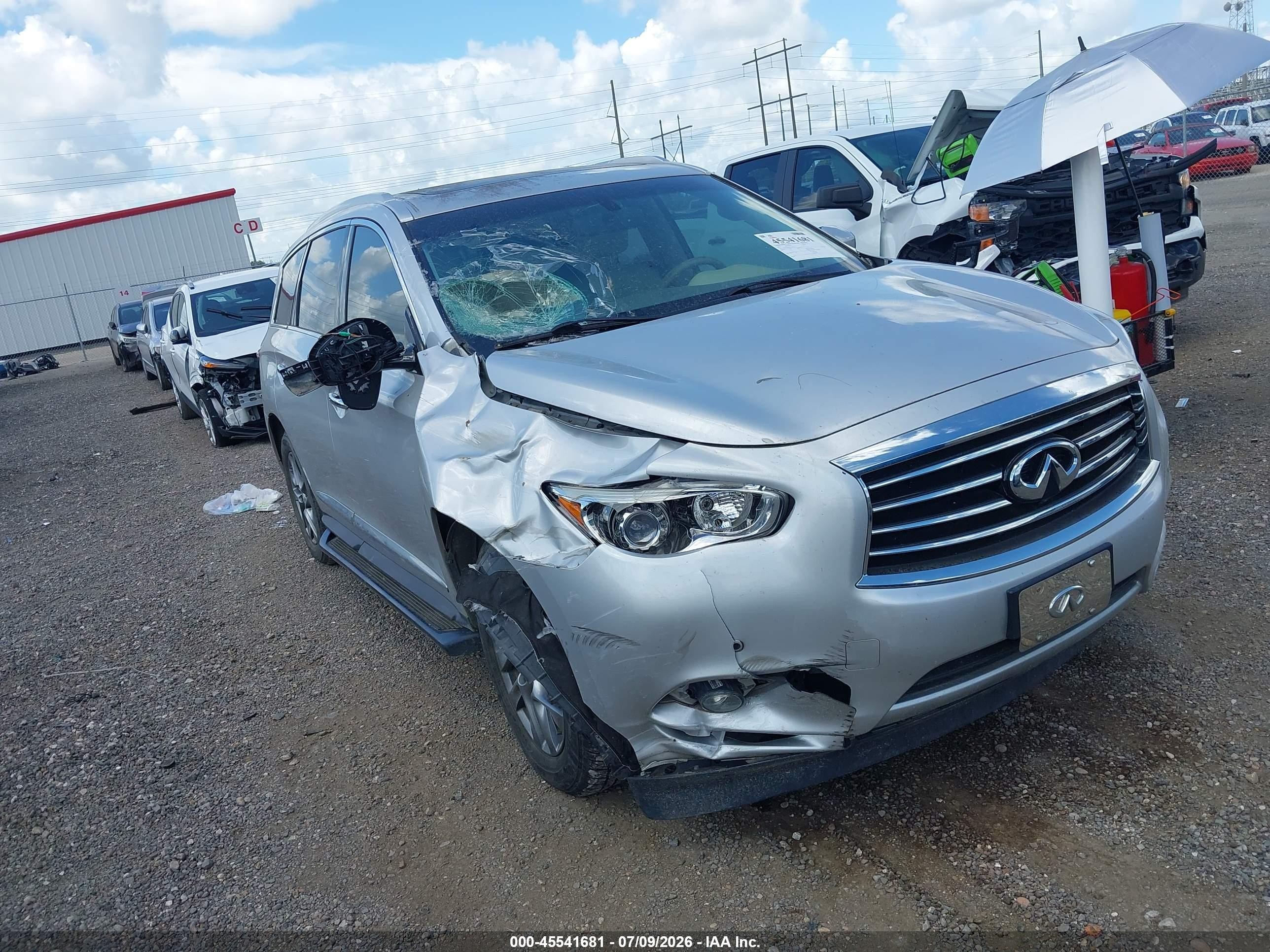 2013 Infiniti Jx35 Silver vin: 5N1AL0MN6DC344367