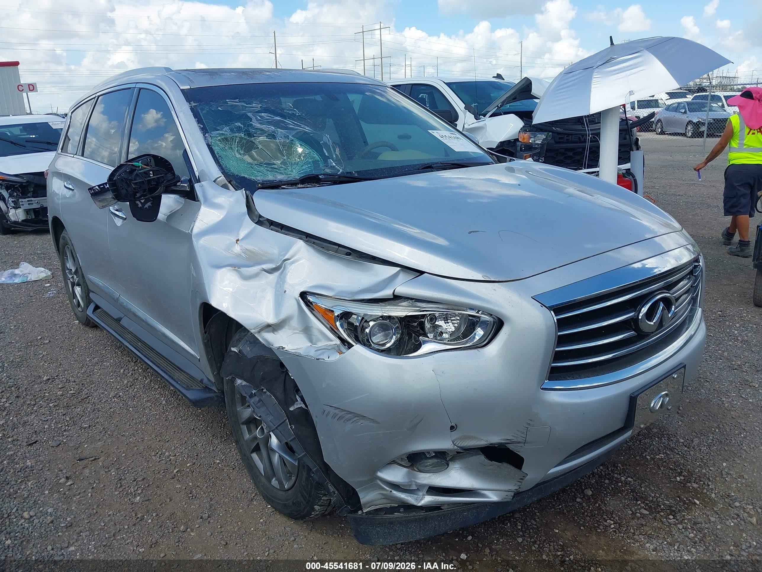 2013 Infiniti Jx35 Silver vin: 5N1AL0MN6DC344367