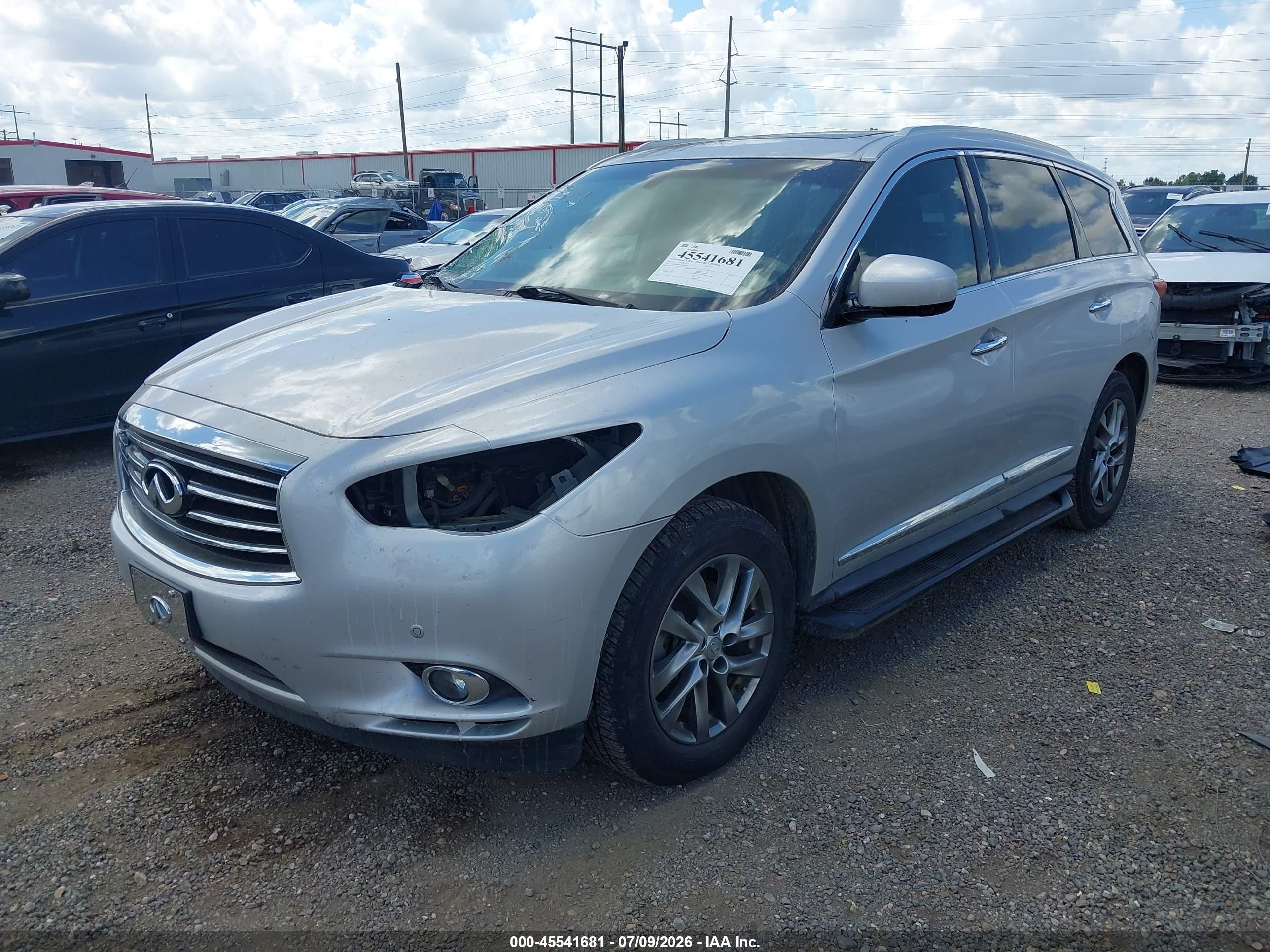 2013 Infiniti Jx35 Silver vin: 5N1AL0MN6DC344367