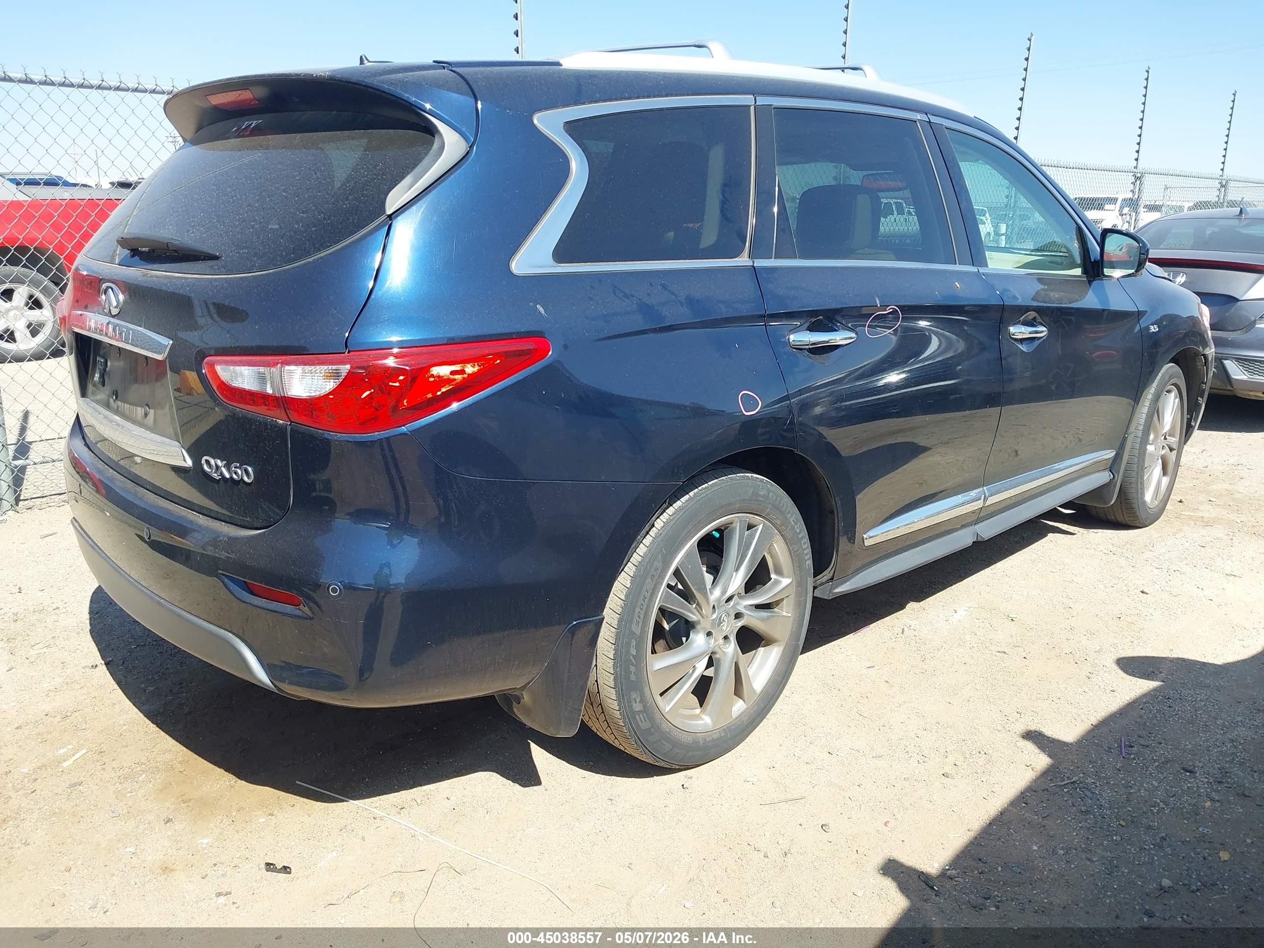 2015 Infiniti Qx60   Синий vin: 5N1AL0MN6FC521003