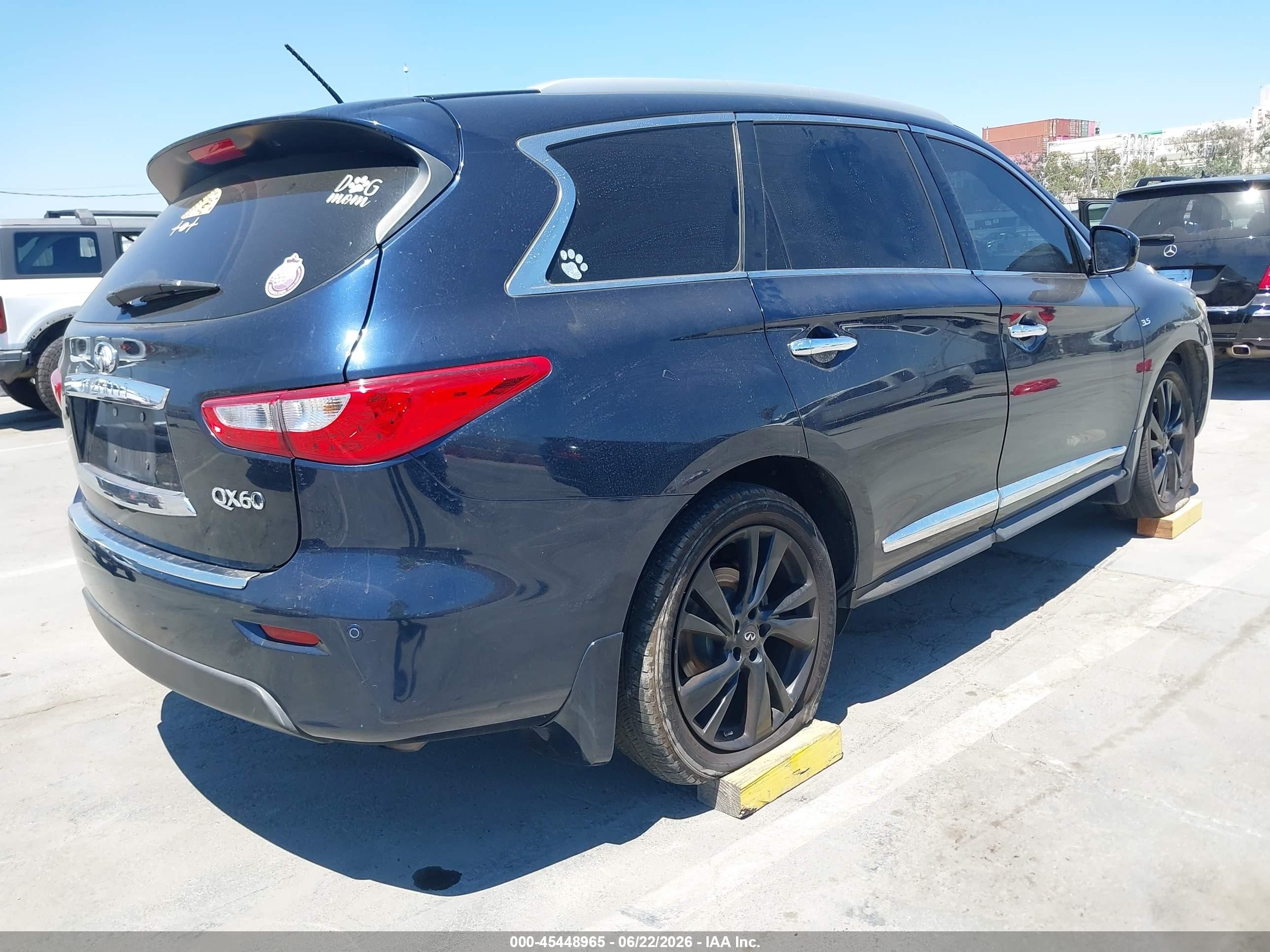2015 Infiniti Qx60   Blue vin: 5N1AL0MN6FC521437