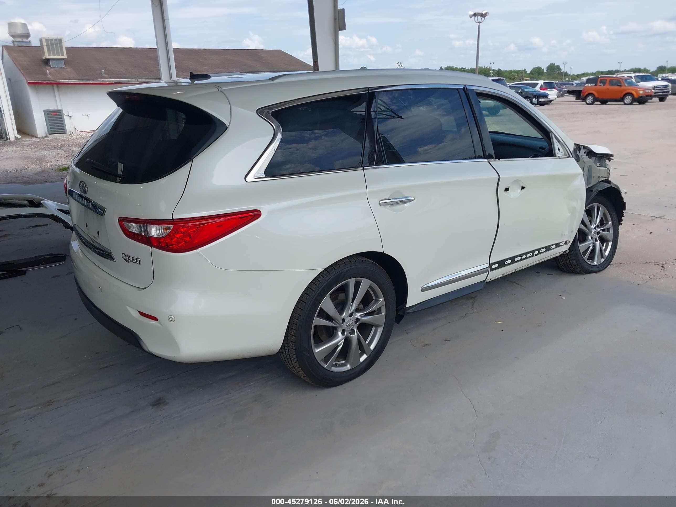 2015 Infiniti Qx60   White vin: 5N1AL0MN6FC538769