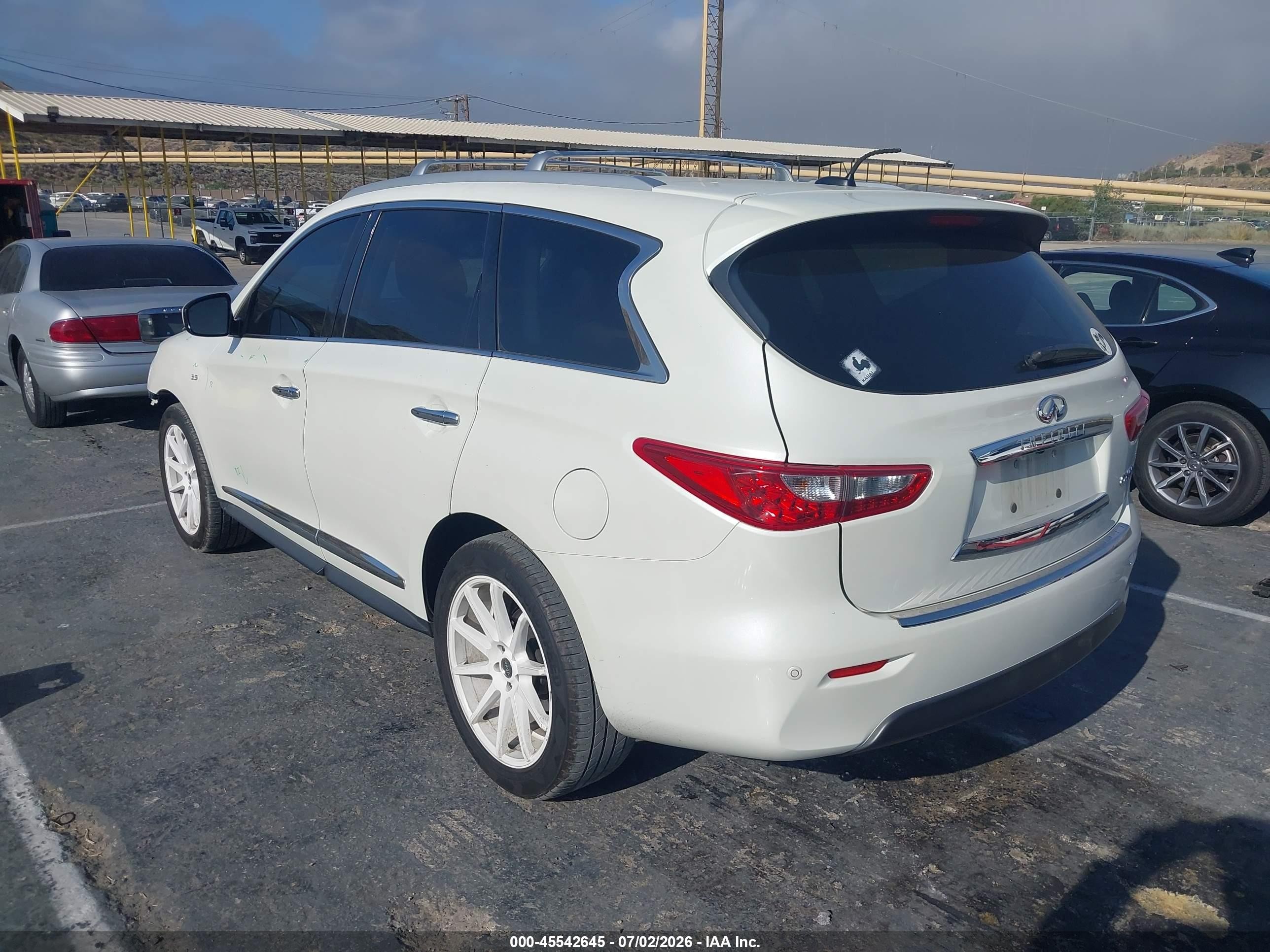 2015 Infiniti Qx60   White vin: 5N1AL0MN6FC540196