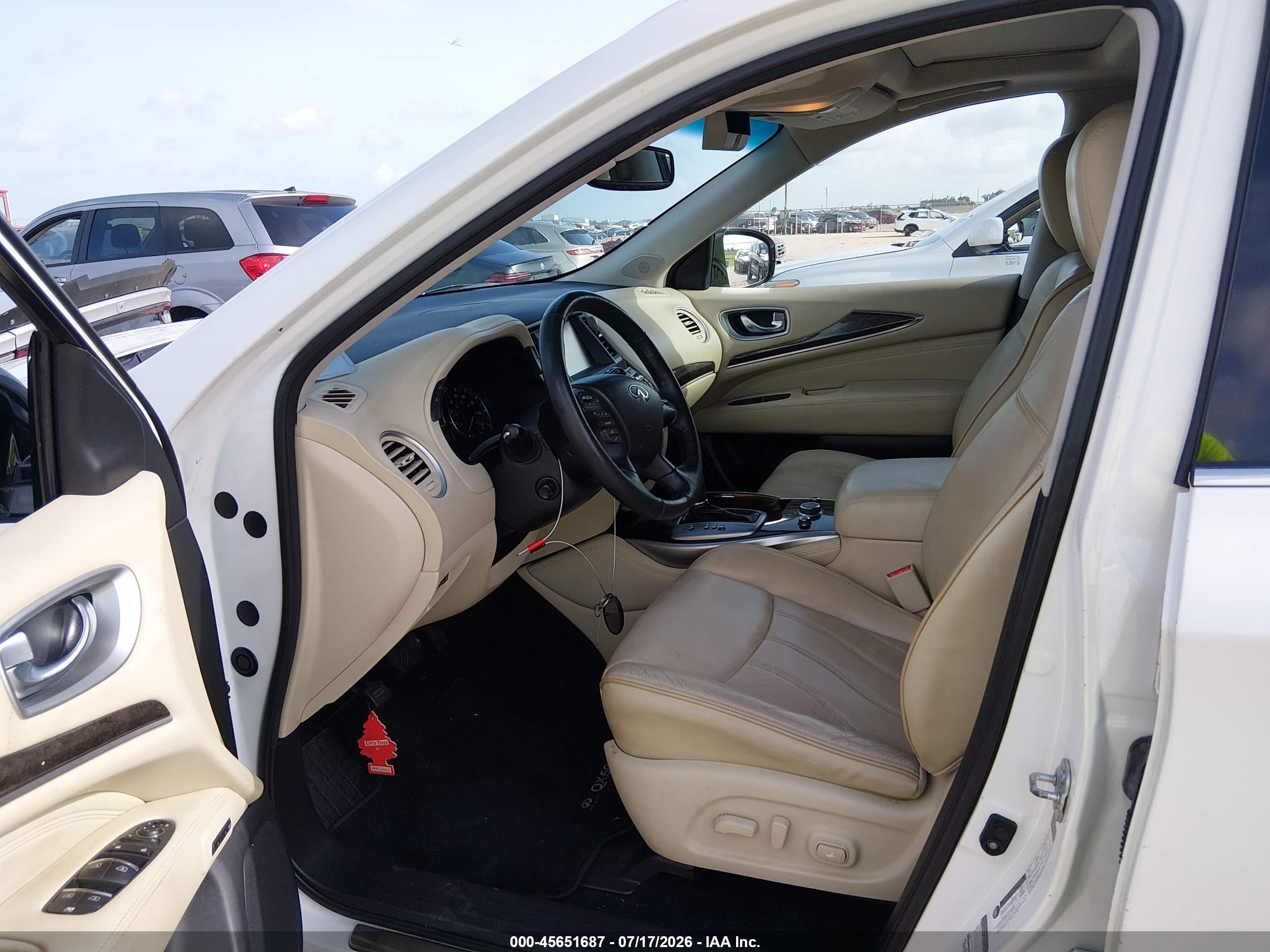 2015 Infiniti Qx60 White vin: 5N1AL0MN6FC550372