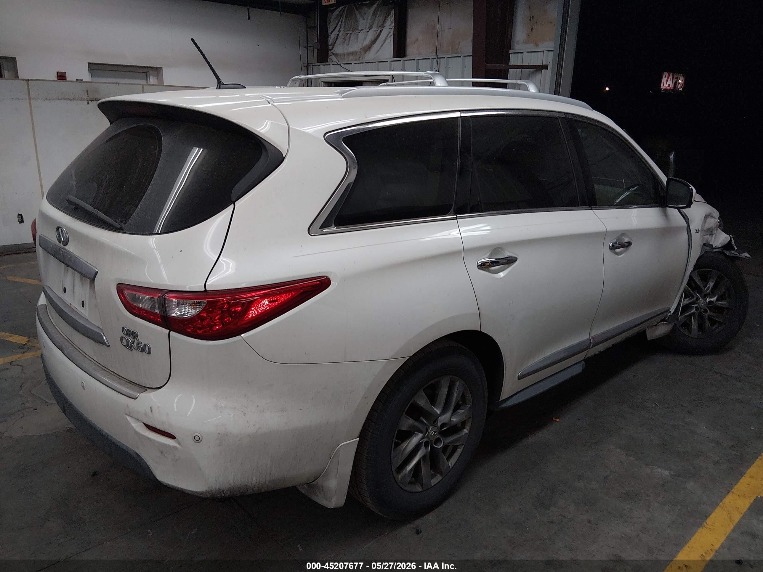 2015 Infiniti Qx60   White vin: 5N1AL0MN6FC553093