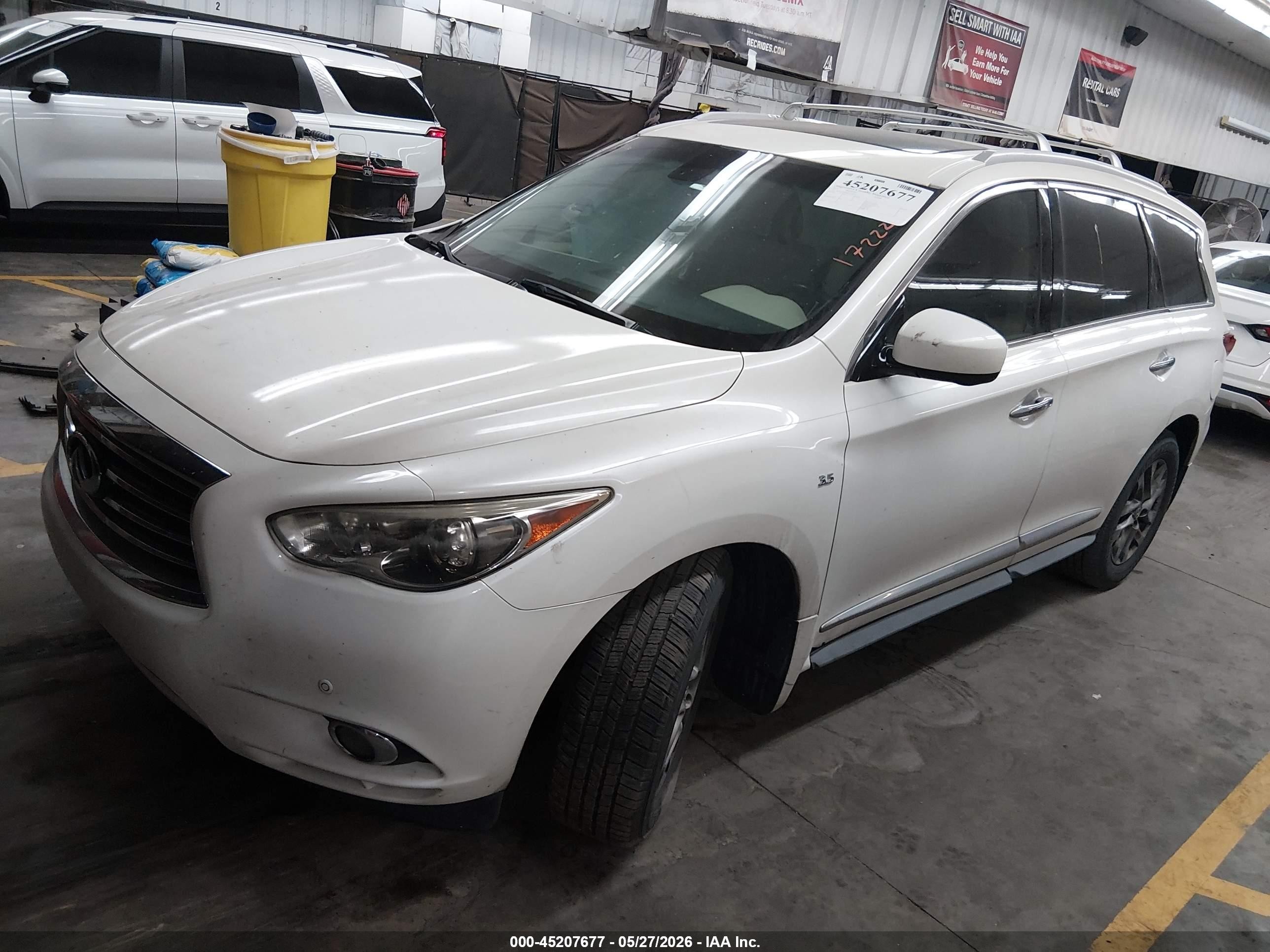 2015 Infiniti Qx60   White vin: 5N1AL0MN6FC553093