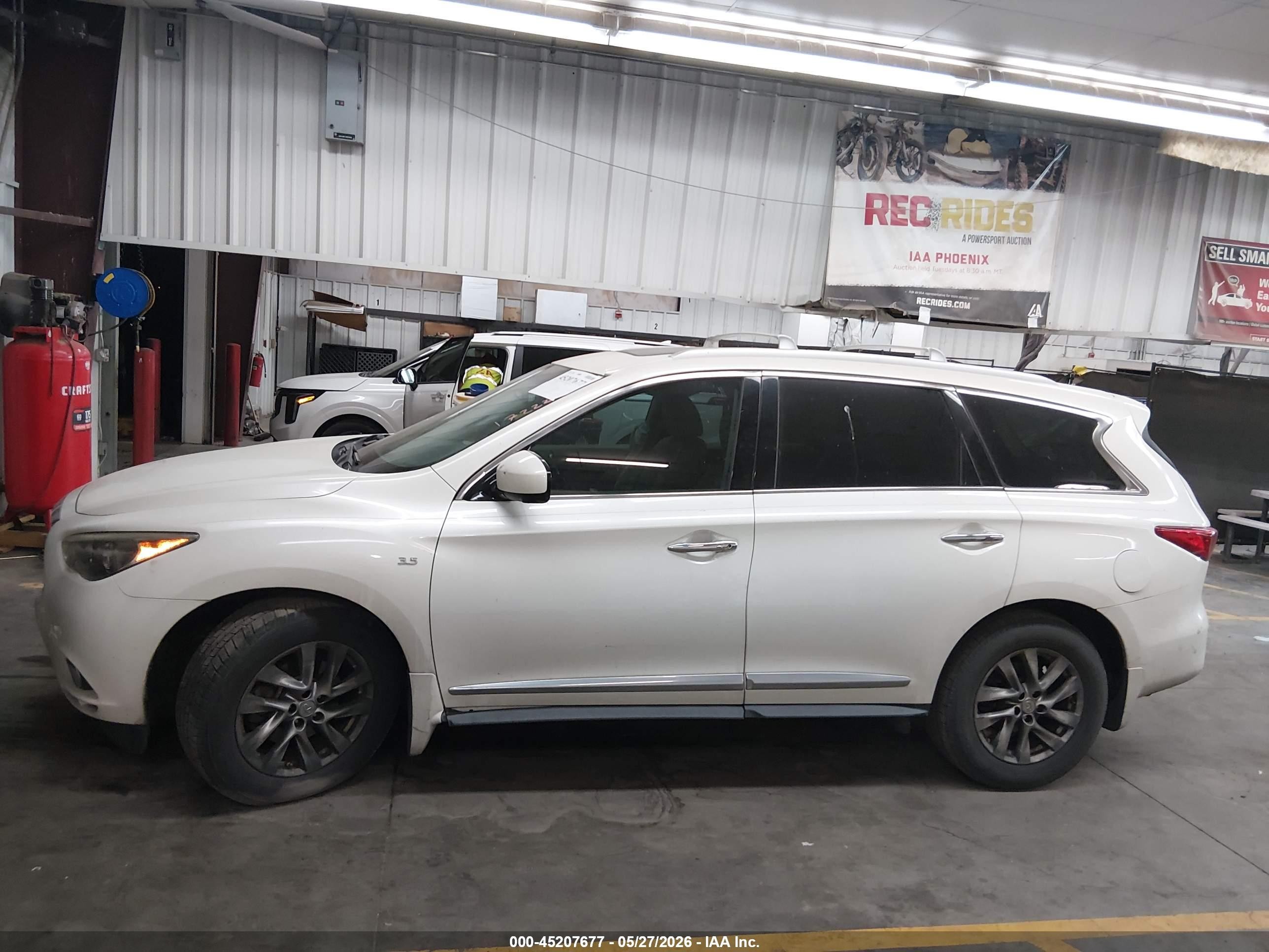 2015 Infiniti Qx60   White vin: 5N1AL0MN6FC553093