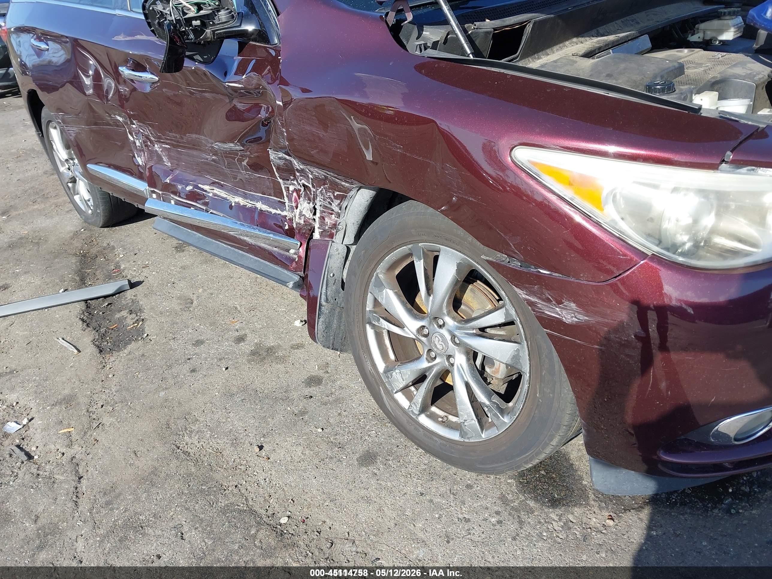 2013 Infiniti Jx35   Бордовый vin: 5N1AL0MN7DC315296