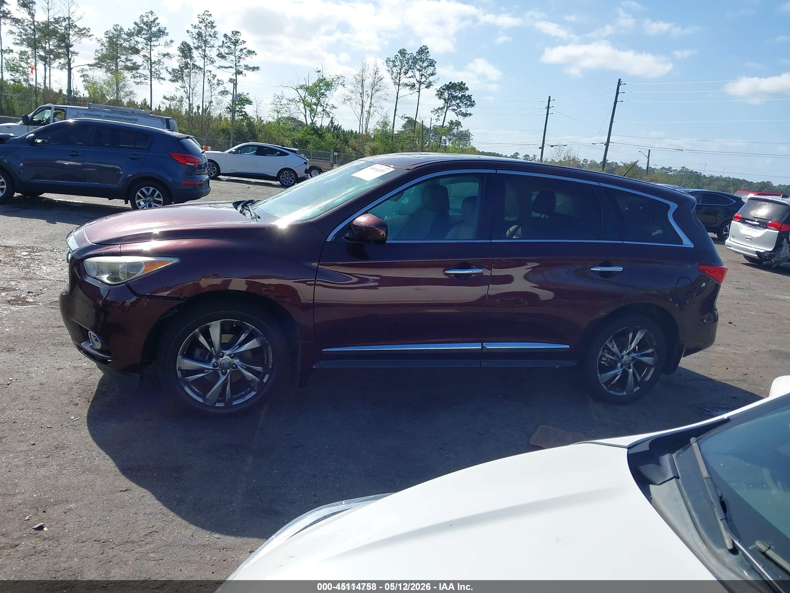 2013 Infiniti Jx35   Бордовый vin: 5N1AL0MN7DC315296