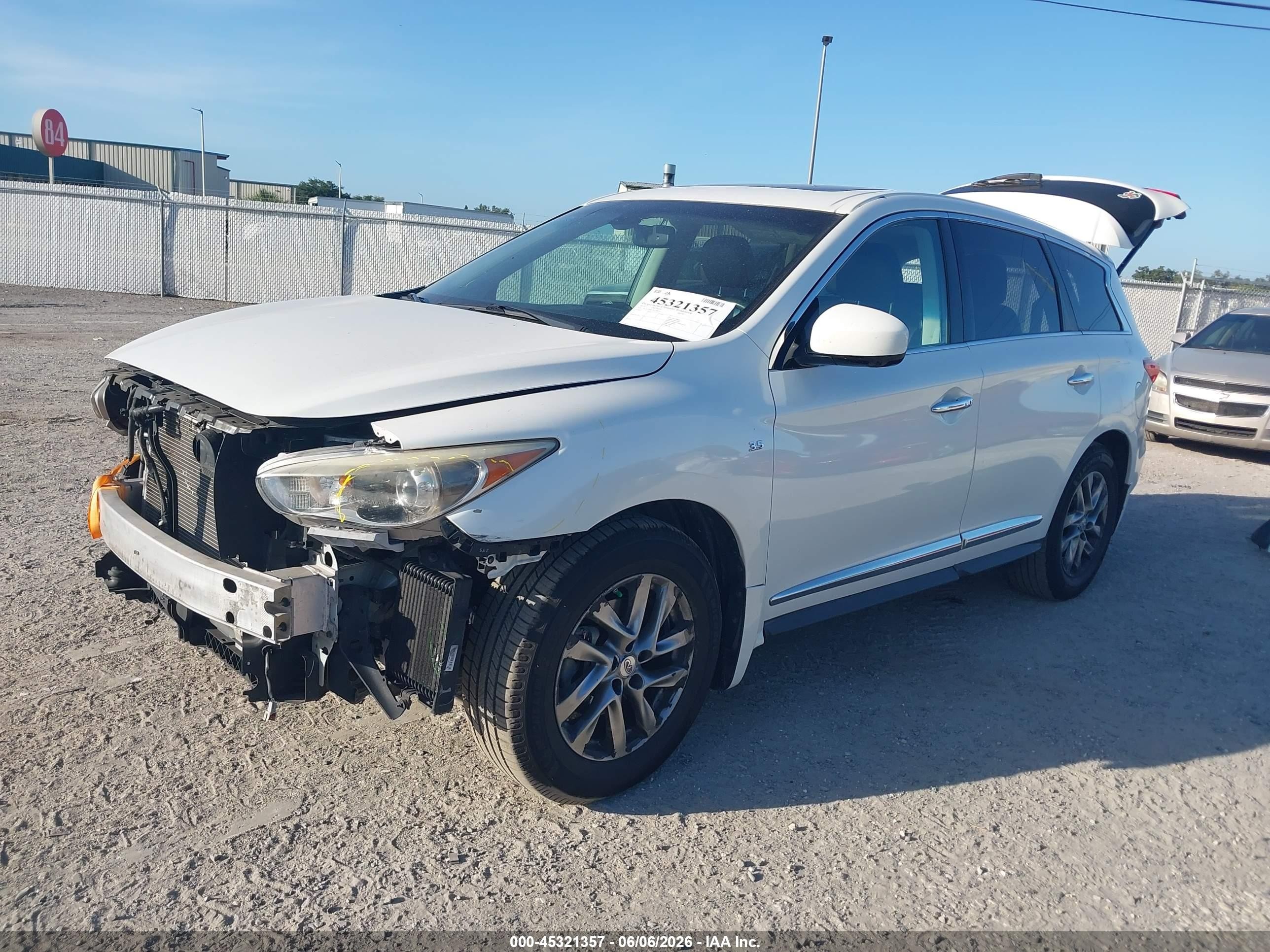 2014 Infiniti Qx60   Белый vin: 5N1AL0MN7EC509313