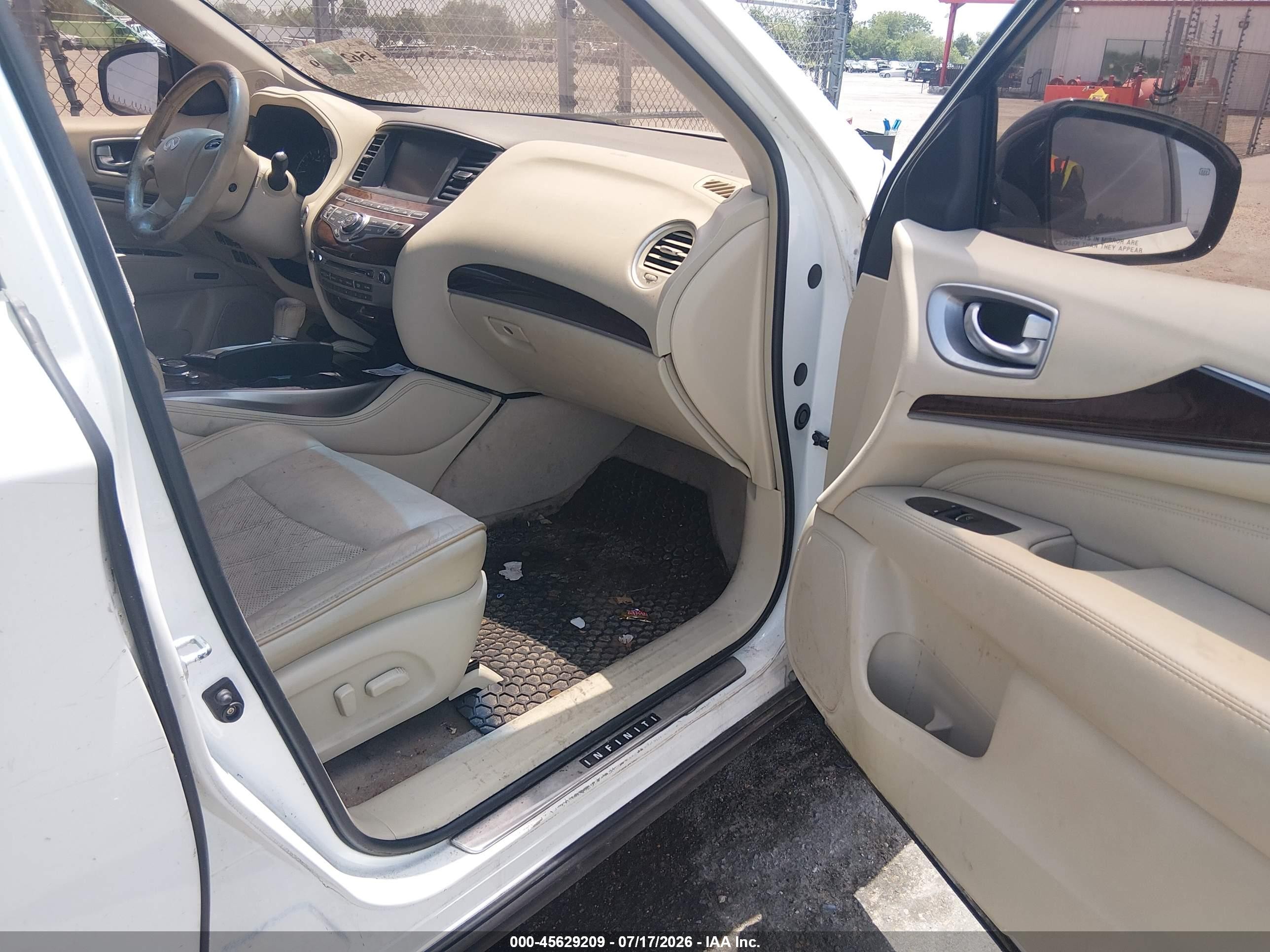 2014 Infiniti Qx60   White vin: 5N1AL0MN7EC529366